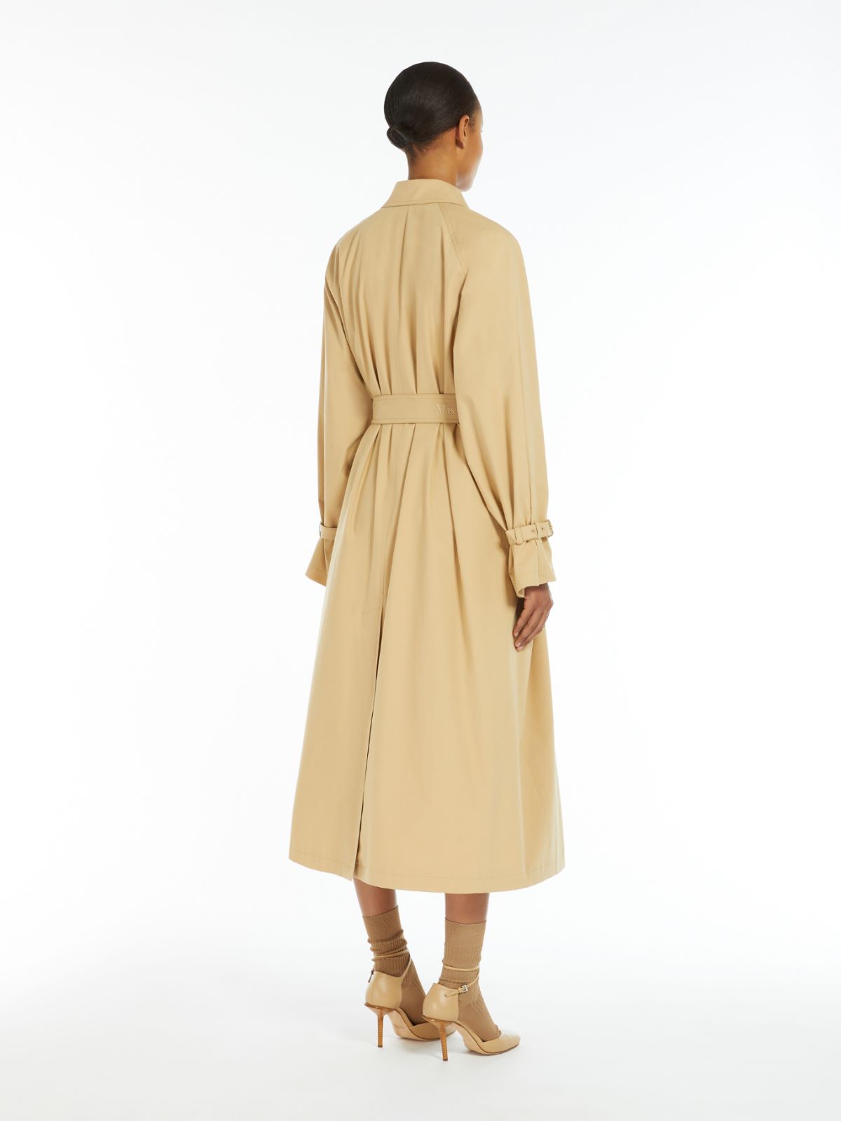 Oversized trench coat in water-repellent canvas