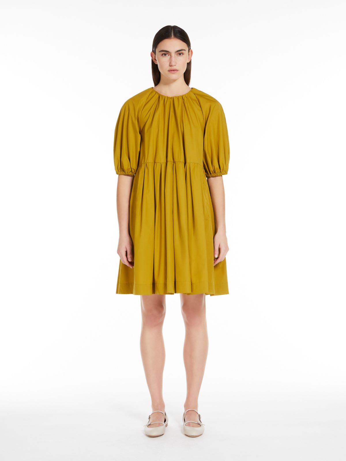 Short cotton poplin dress