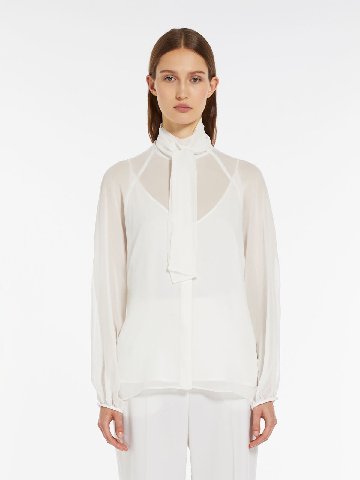 Georgette blouse with bow