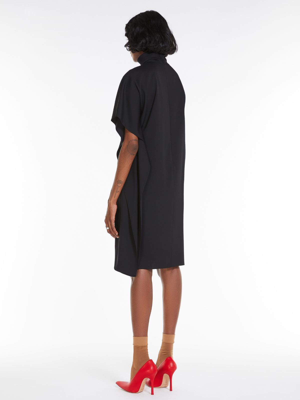 Asymmetrical stretch georgette dress