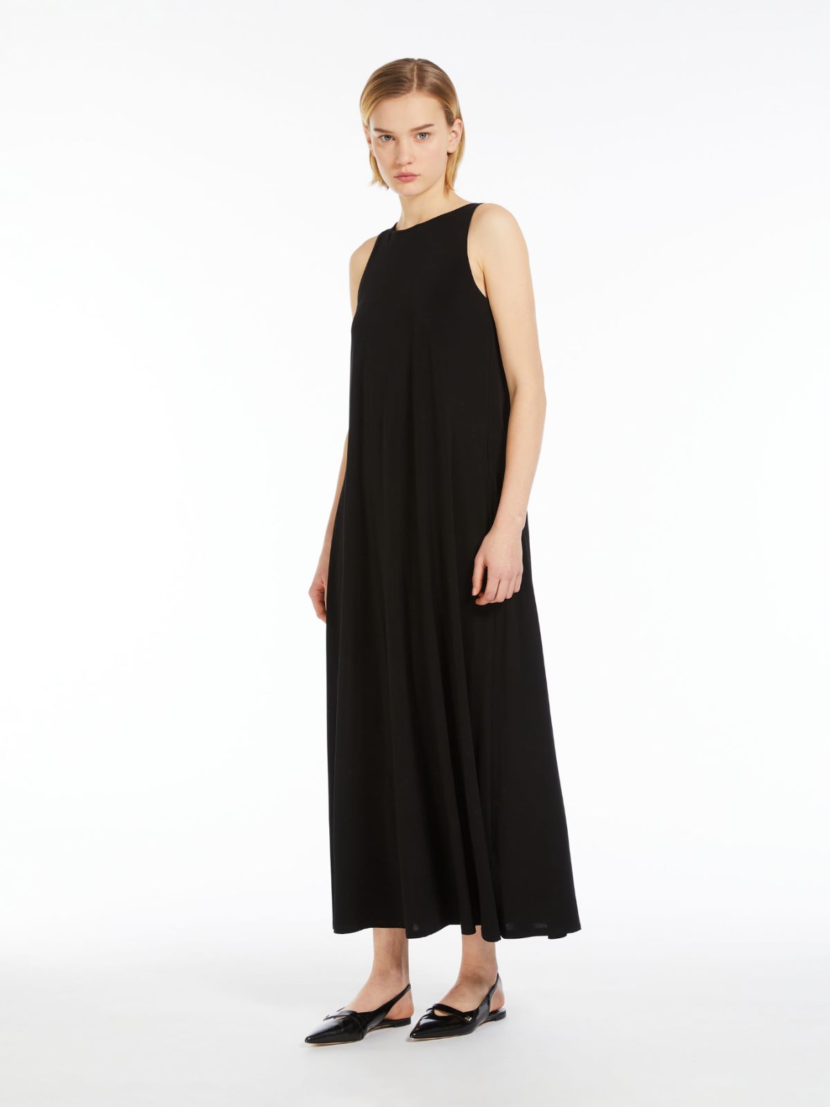 Stretch jersey A-line dress