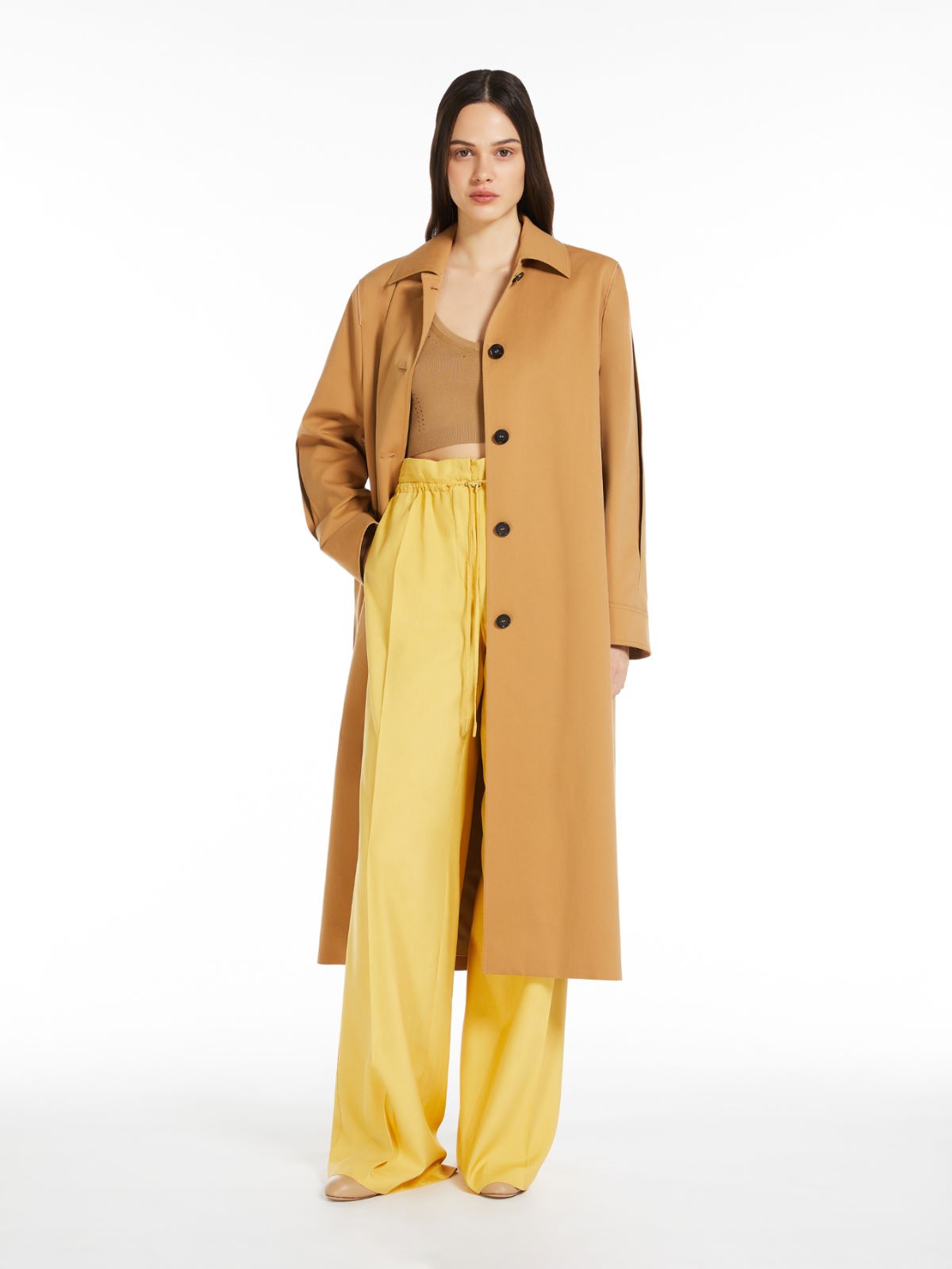 Flowing silk trousers