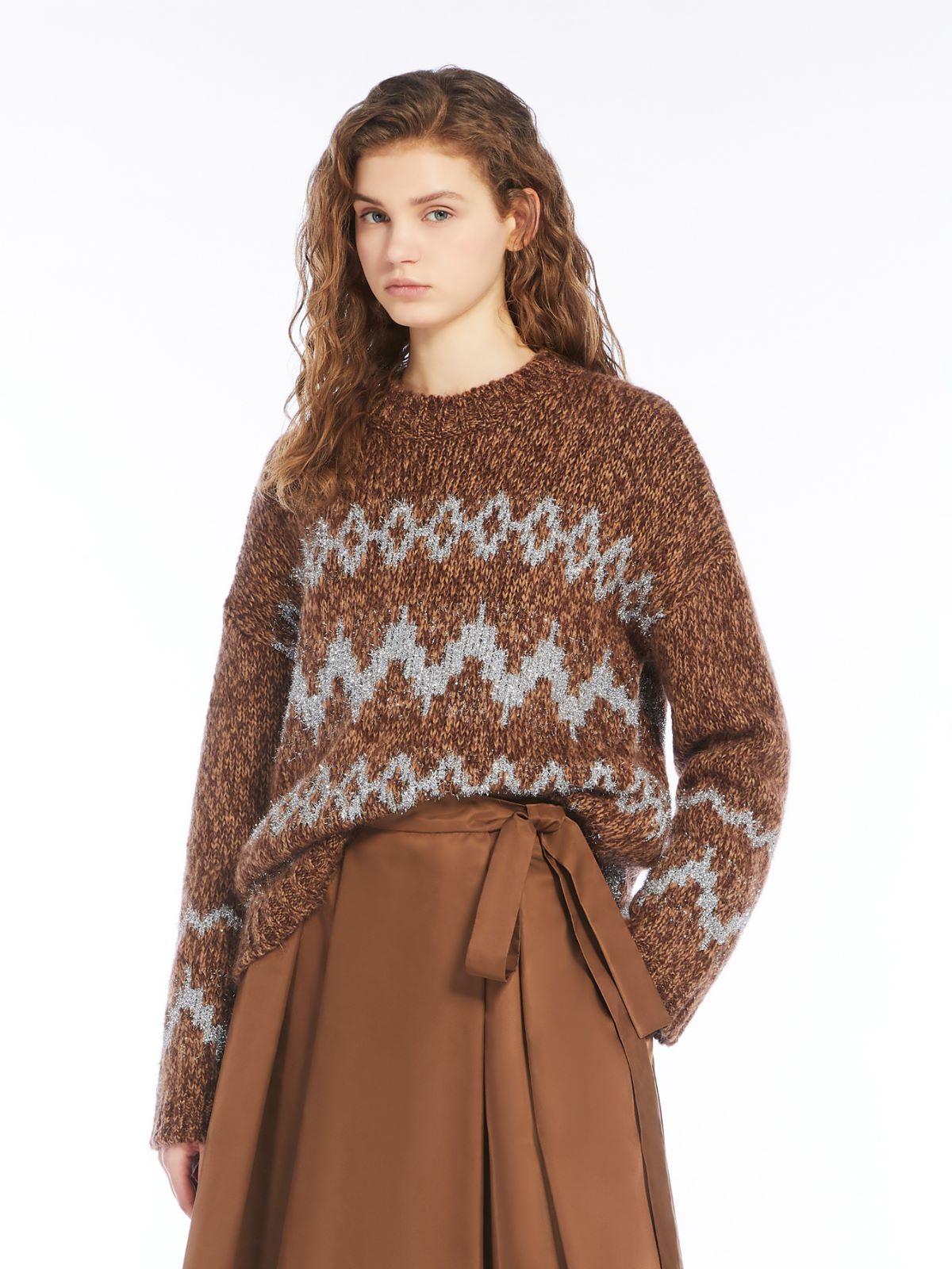 Jacquard mohair sweater