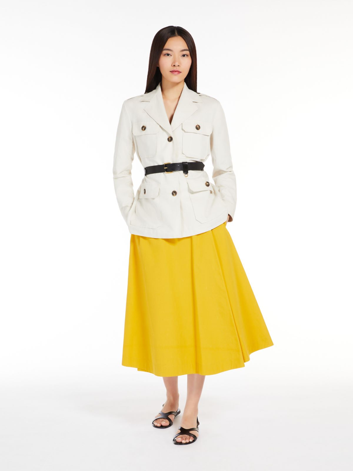 Cotton poplin skirt