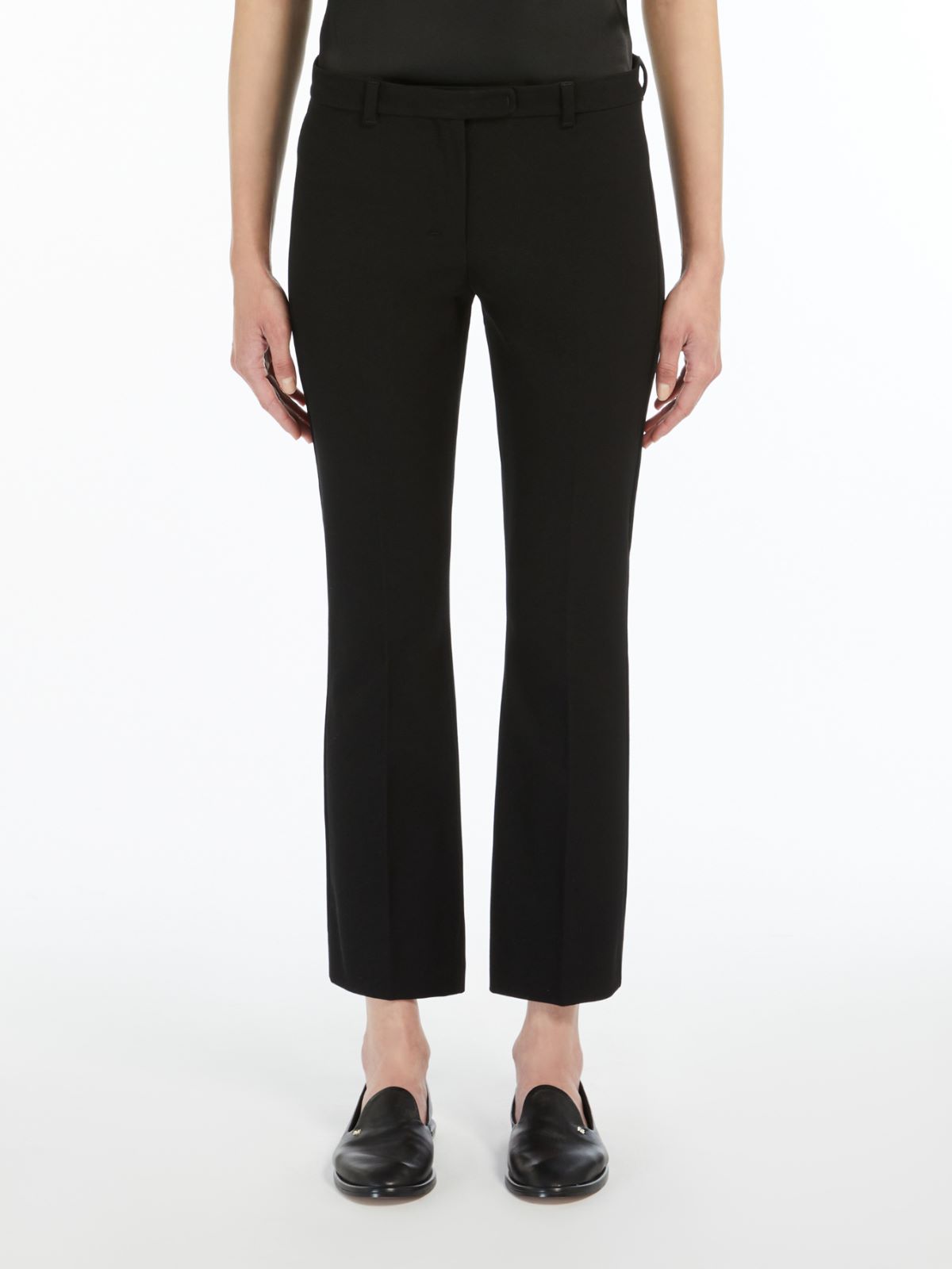 Stretch cotton blend trousers