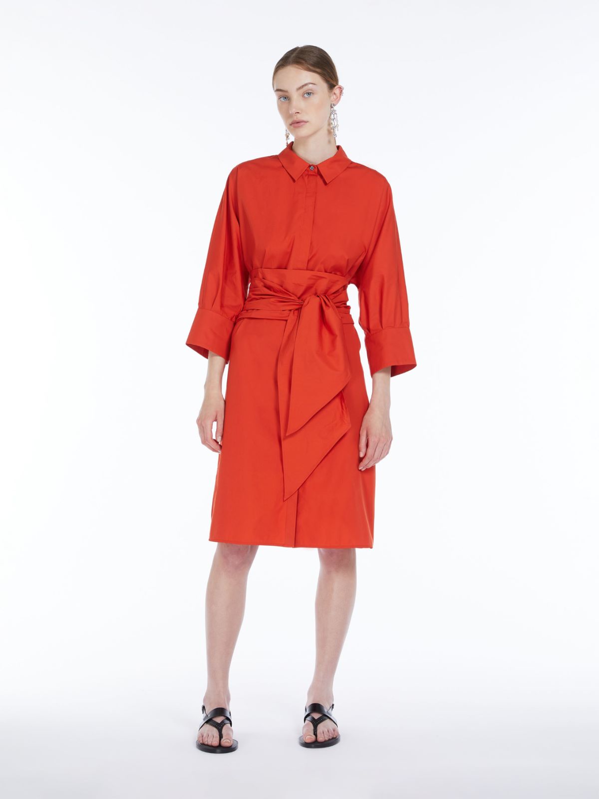 Poplin shirt dress