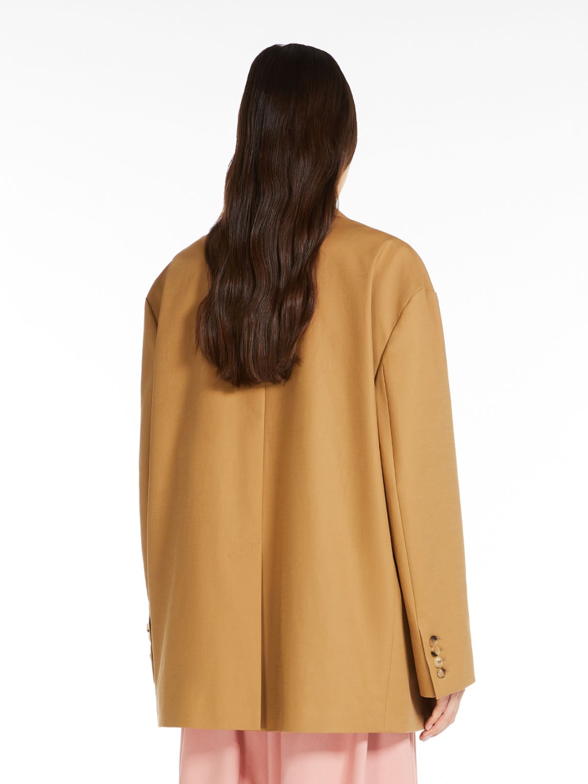 Oversize blazer in cotton canvas