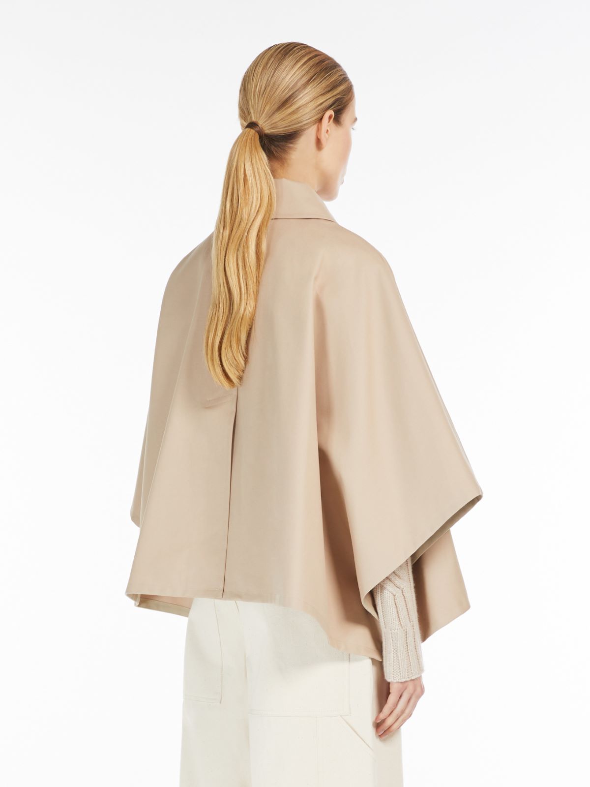 Cotton gabardine cape