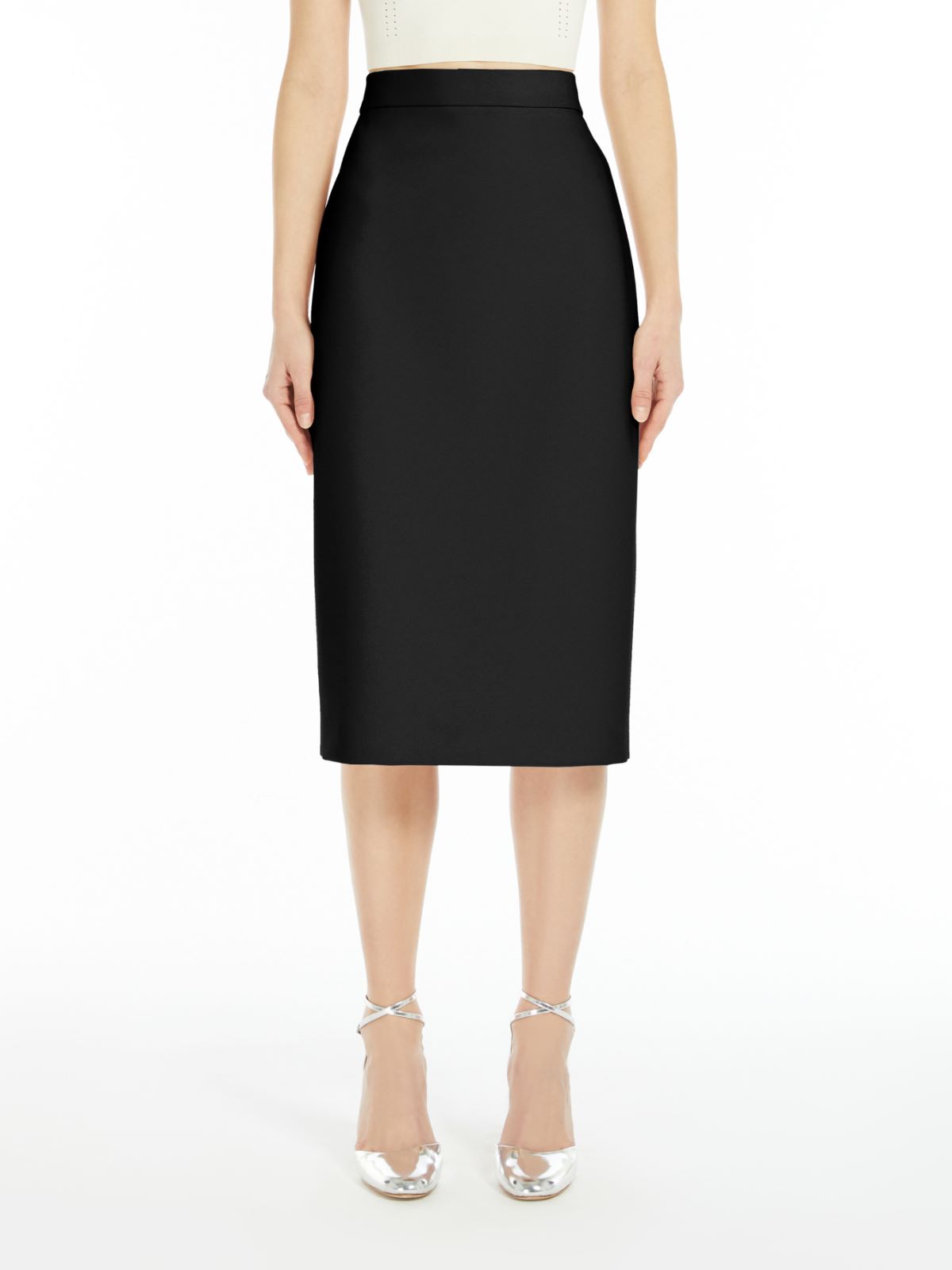 Stretch fabric sheath dress