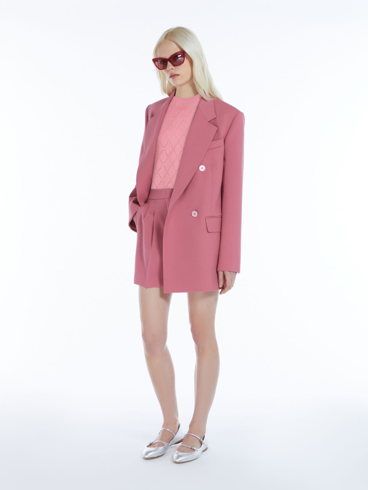 Silk and wool Argyle jumper