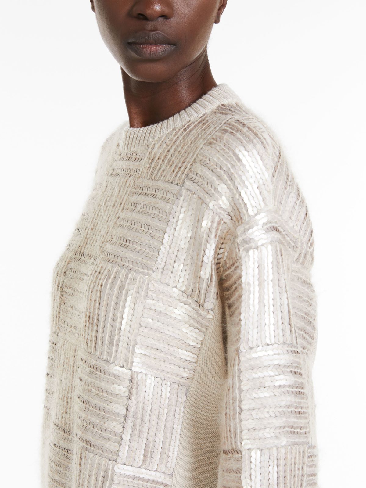 Wool and sequin mini dress