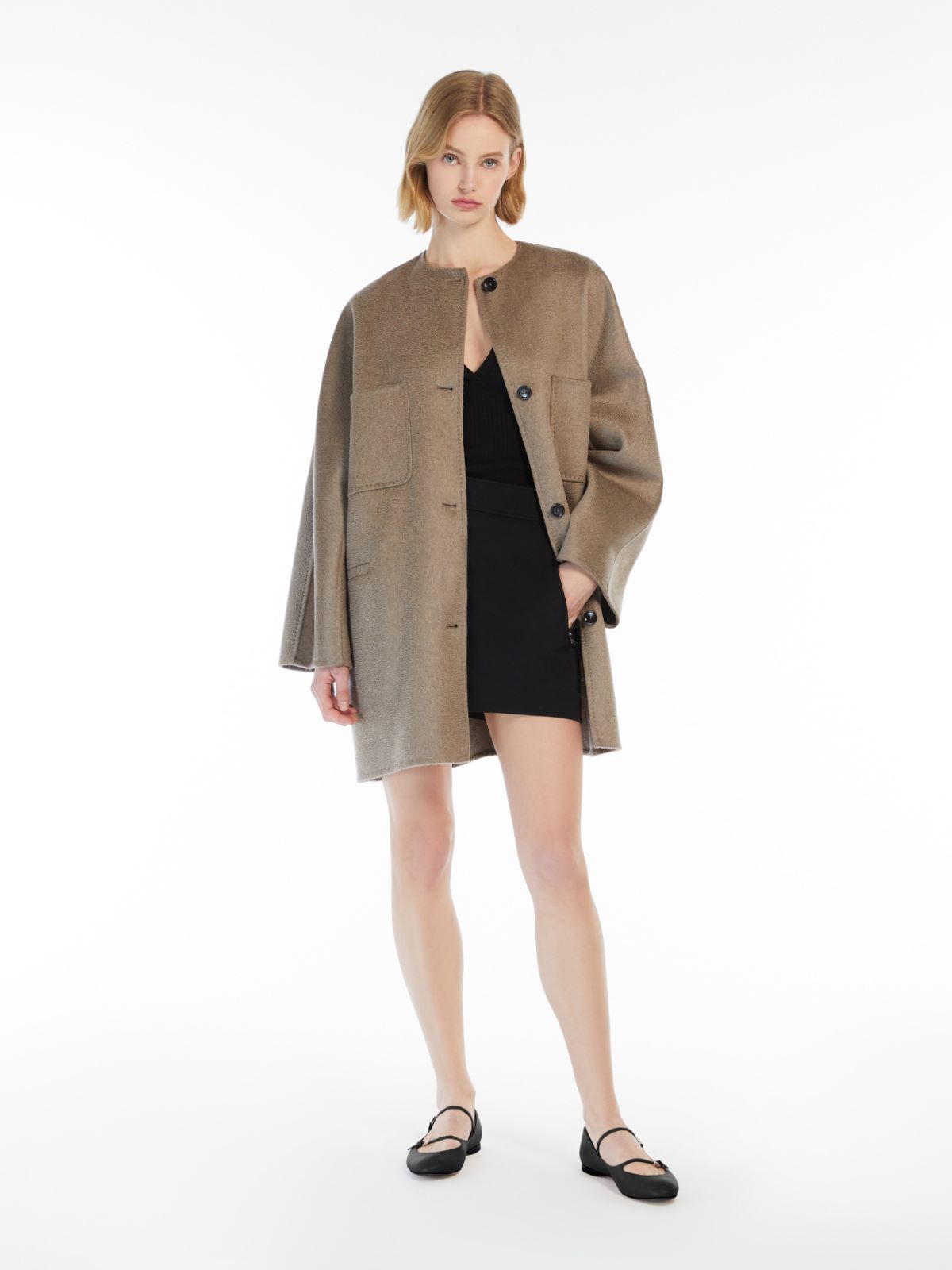 Single-breasted cashmere jacket