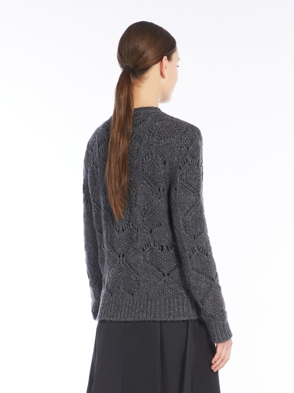 Open-knit wool-blend sweater