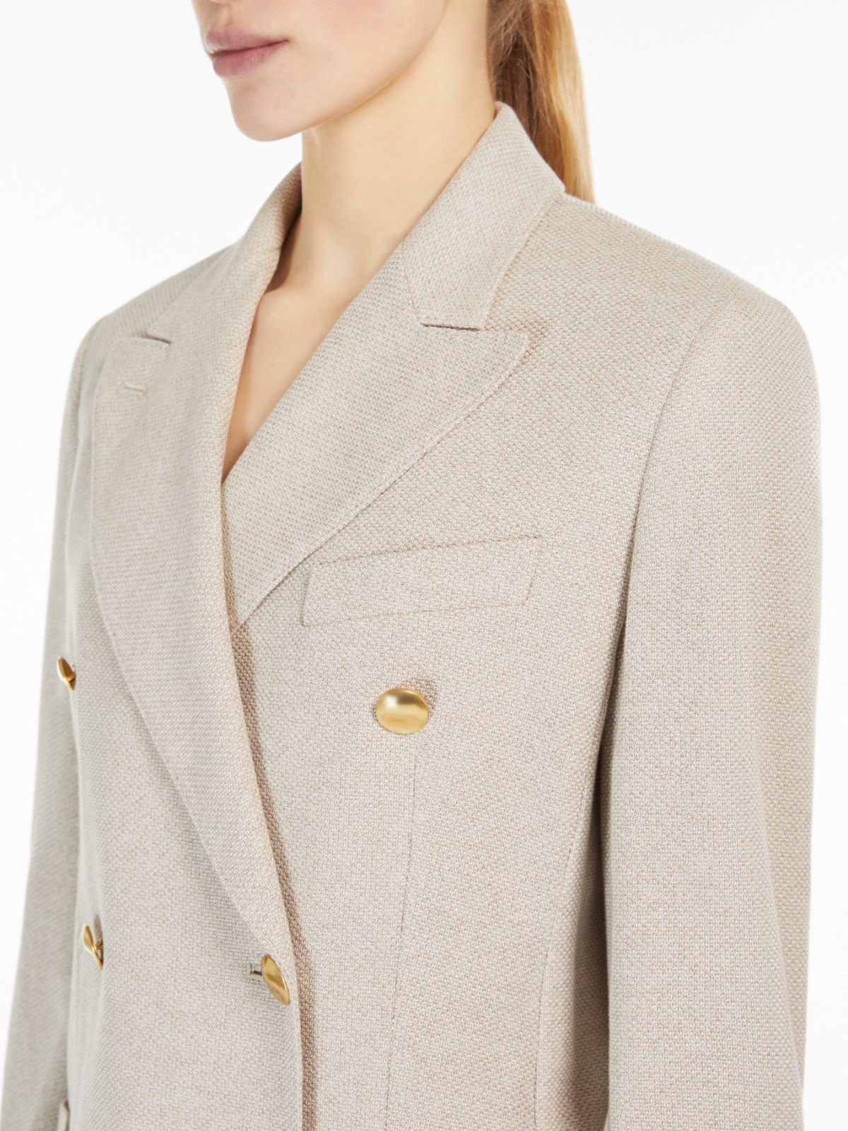 Double-breasted jersey blazer