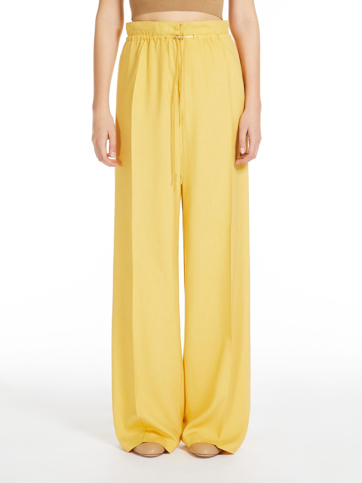 Flowing silk trousers