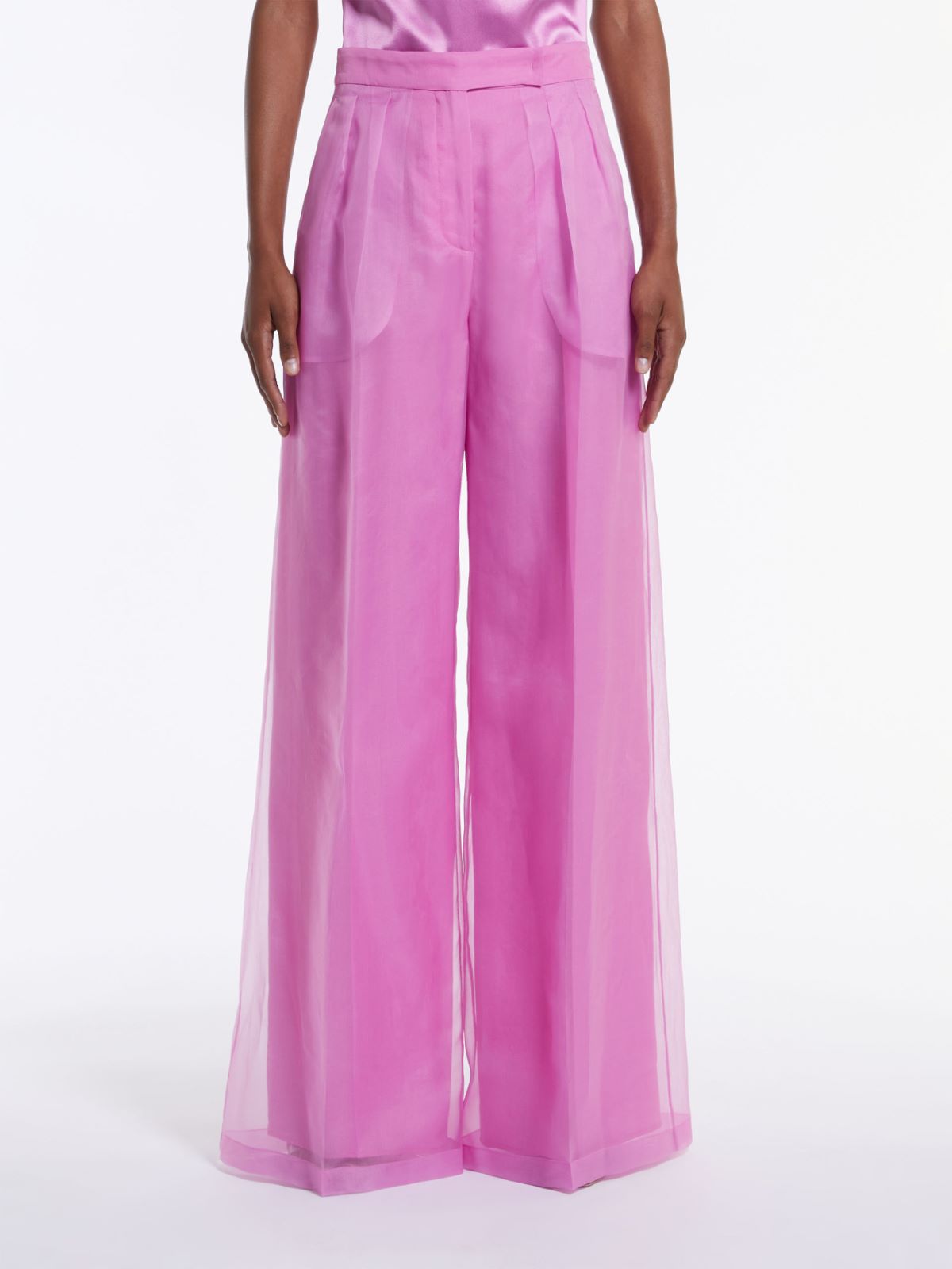 Silk organza trousers