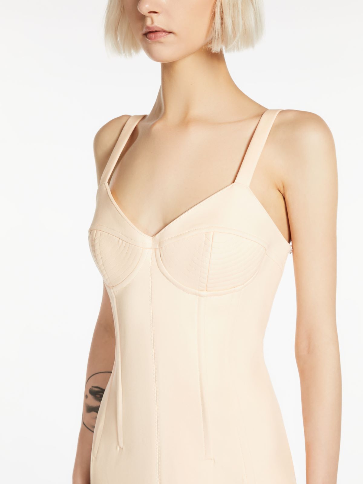 Dress in cotton double fabric