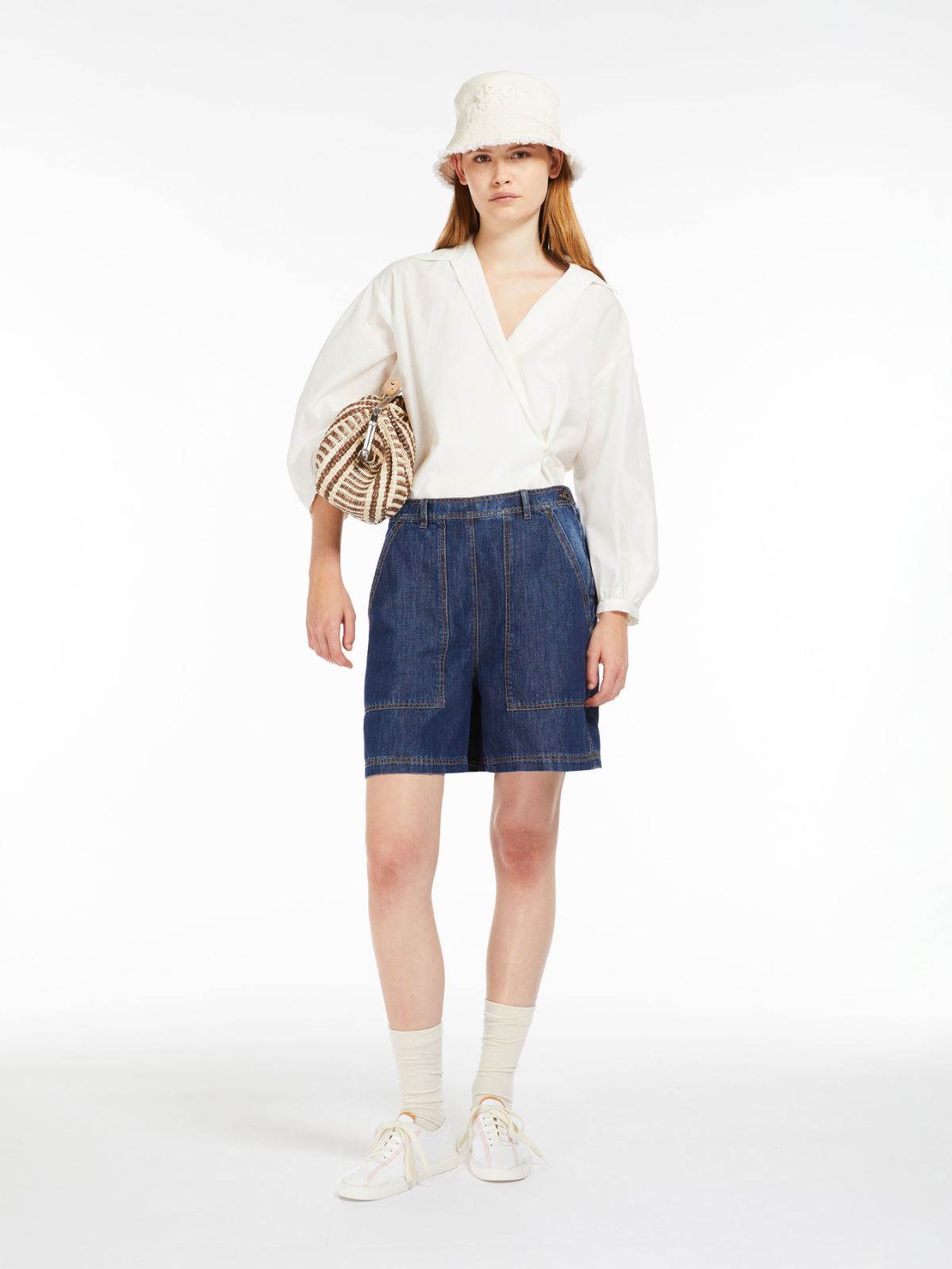 Cotton and silk canvas shirt