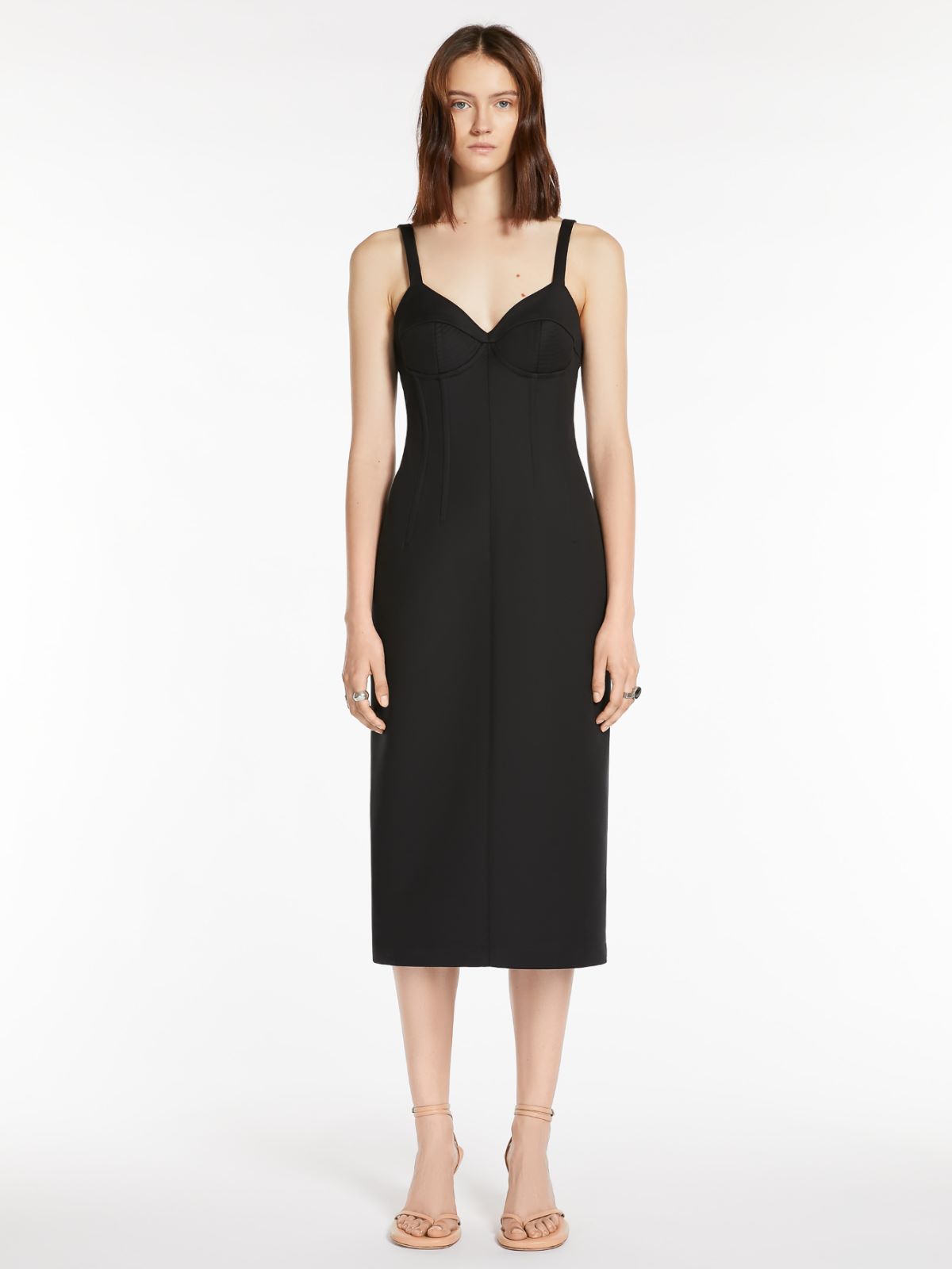 Dress in cotton double fabric