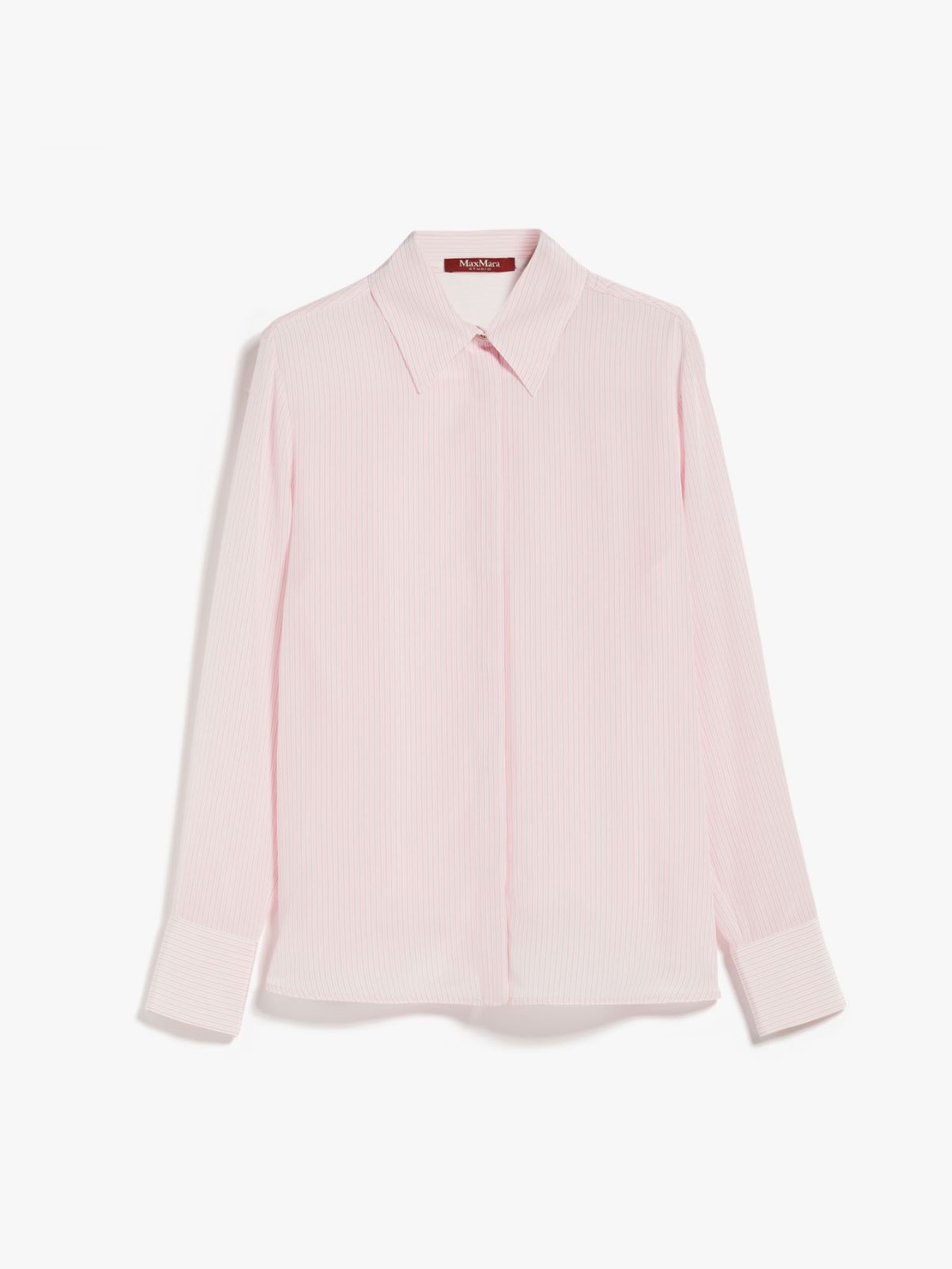 Striped crepe de chine shirt