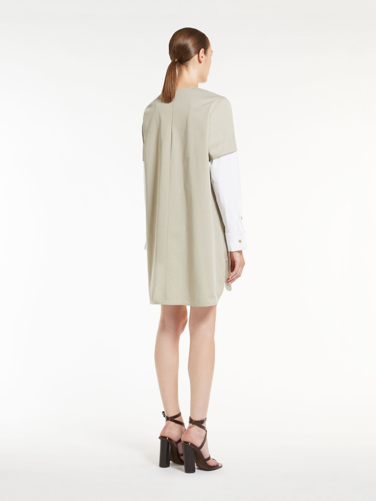 Cotton and silk T-shirt dress
