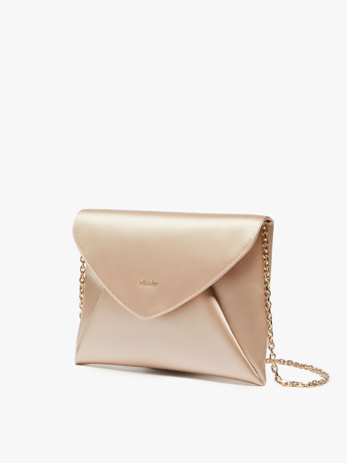 Viscose and silk satin clutch bag