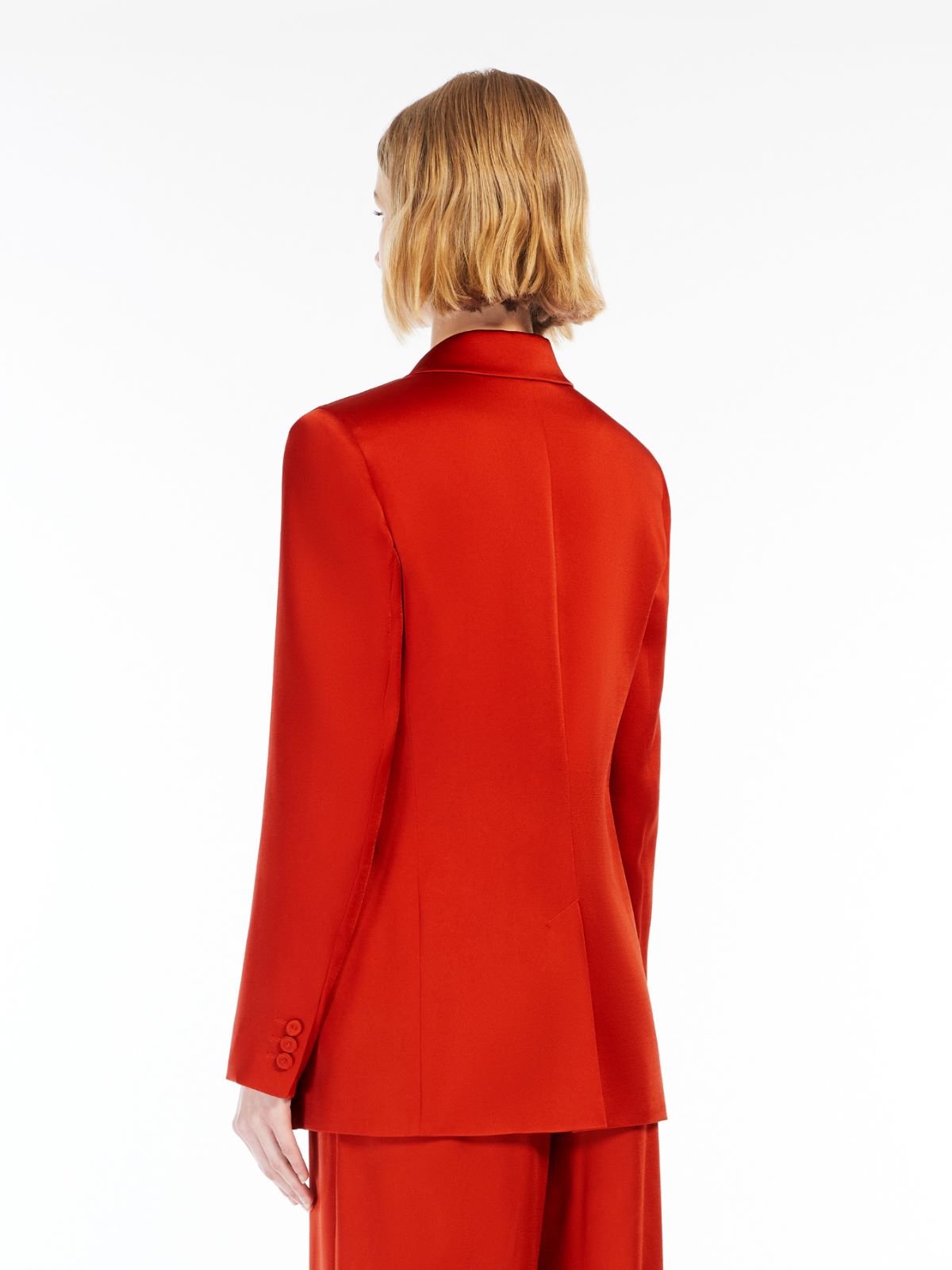 Reverse satin blazer