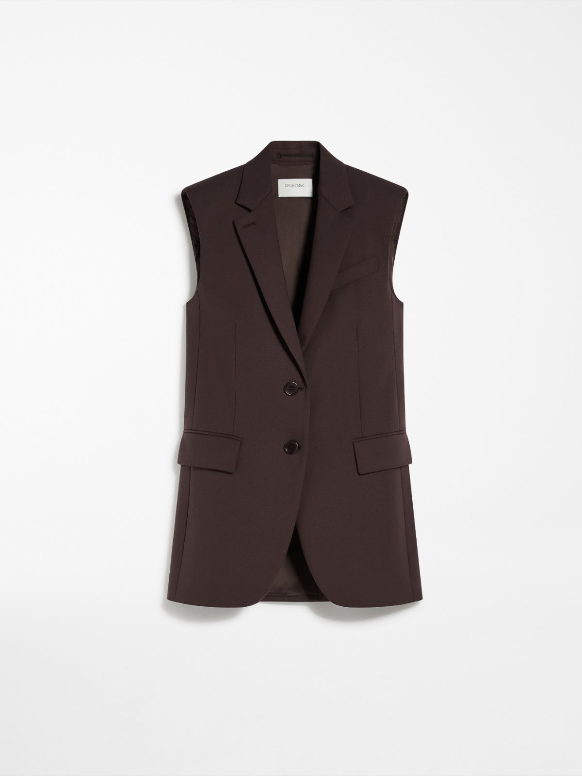 Sleeveless wool blazer