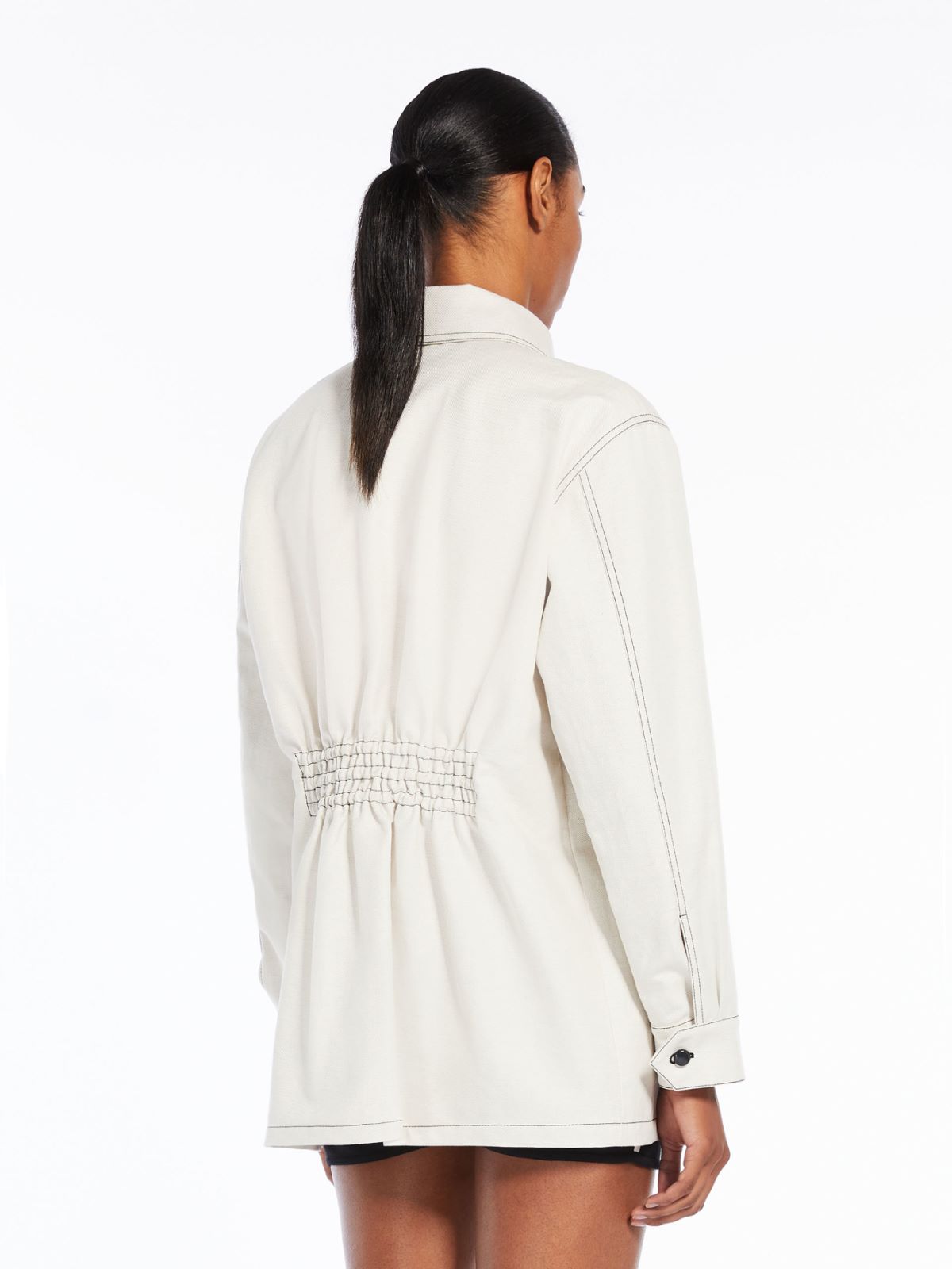 Cotton and linen drill jacket