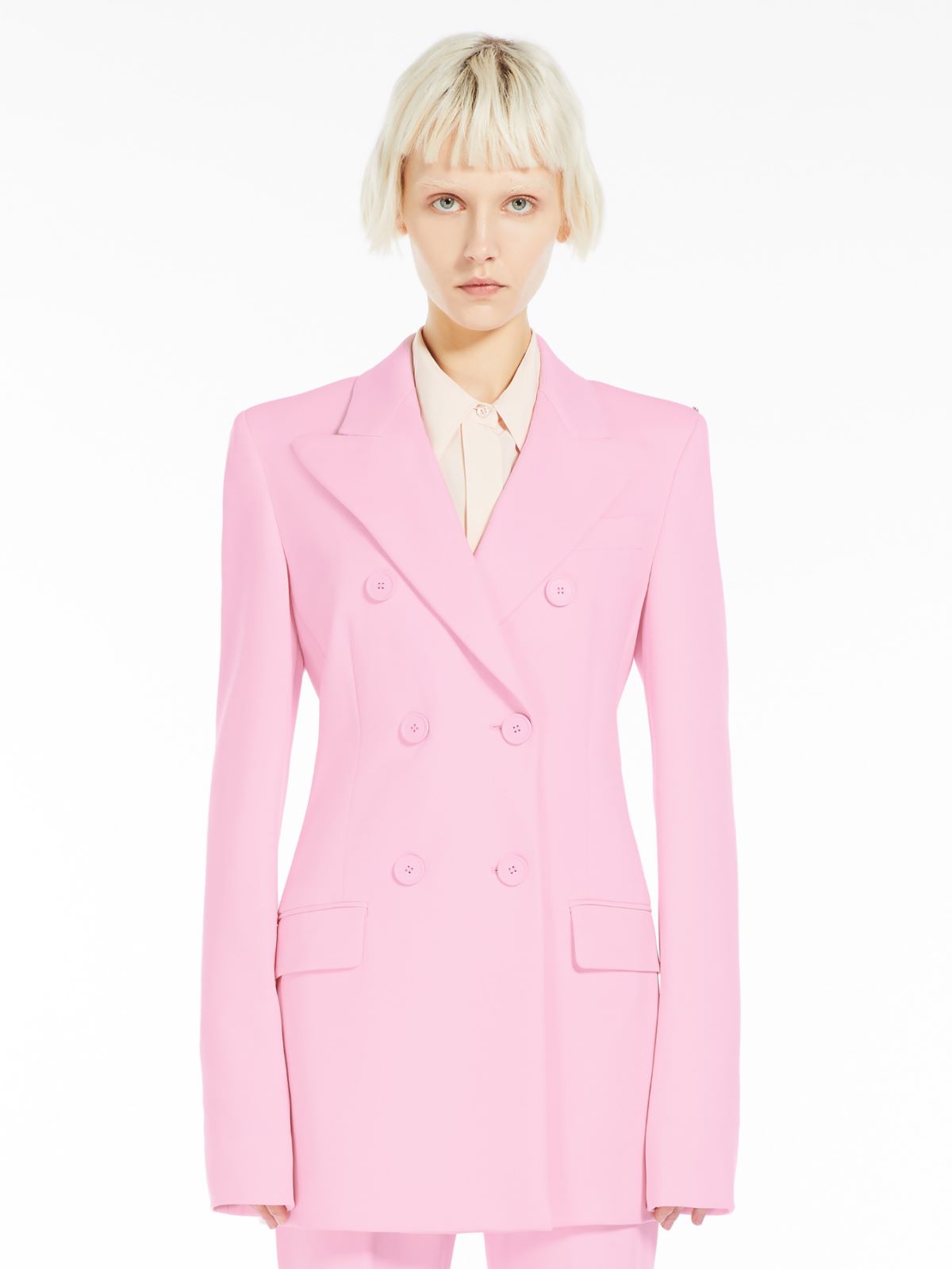 Scuba-look jersey blazer