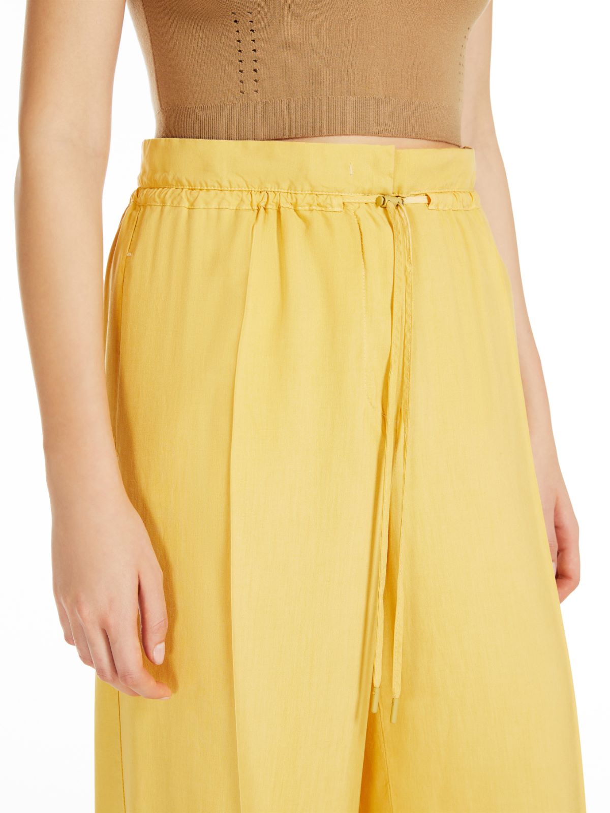 Flowing silk trousers