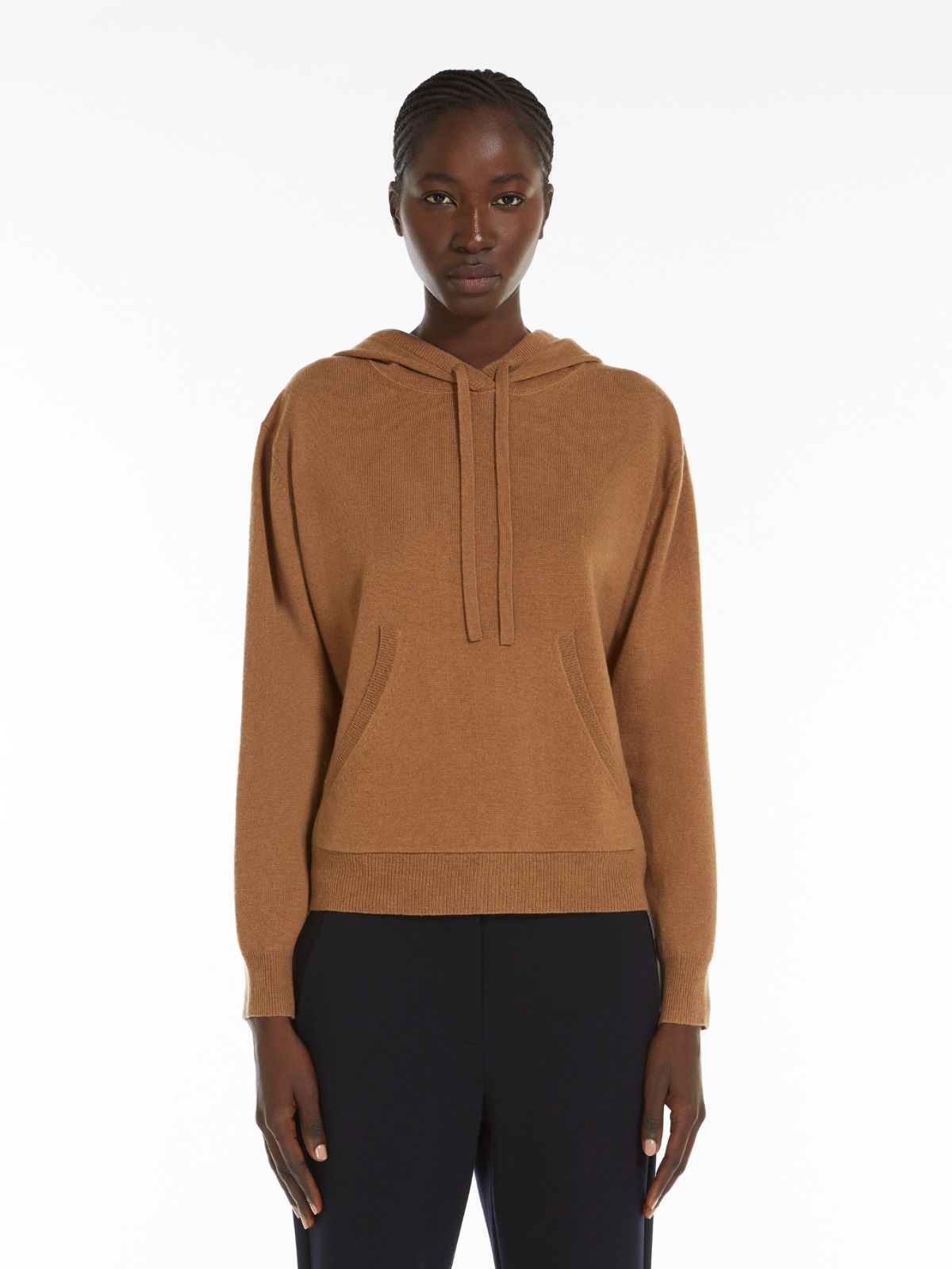 Wool and cashmere yarn sweatshirt
