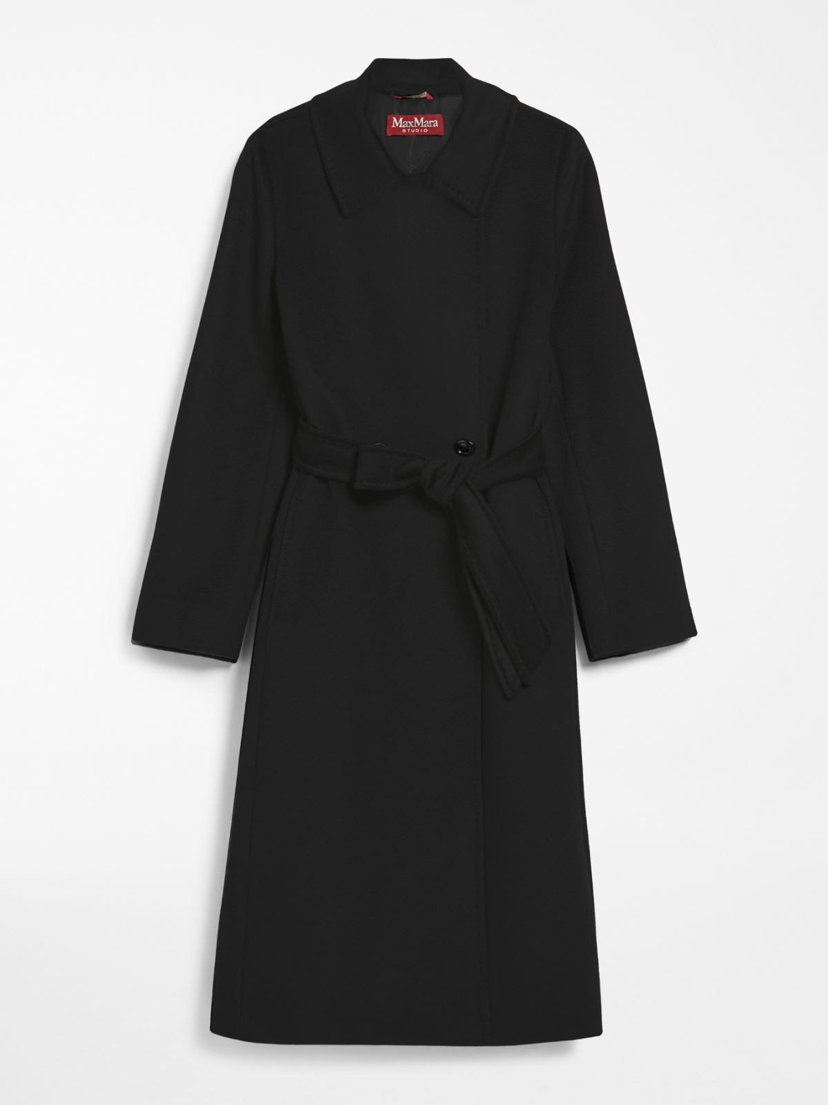 Wool robe-style coat