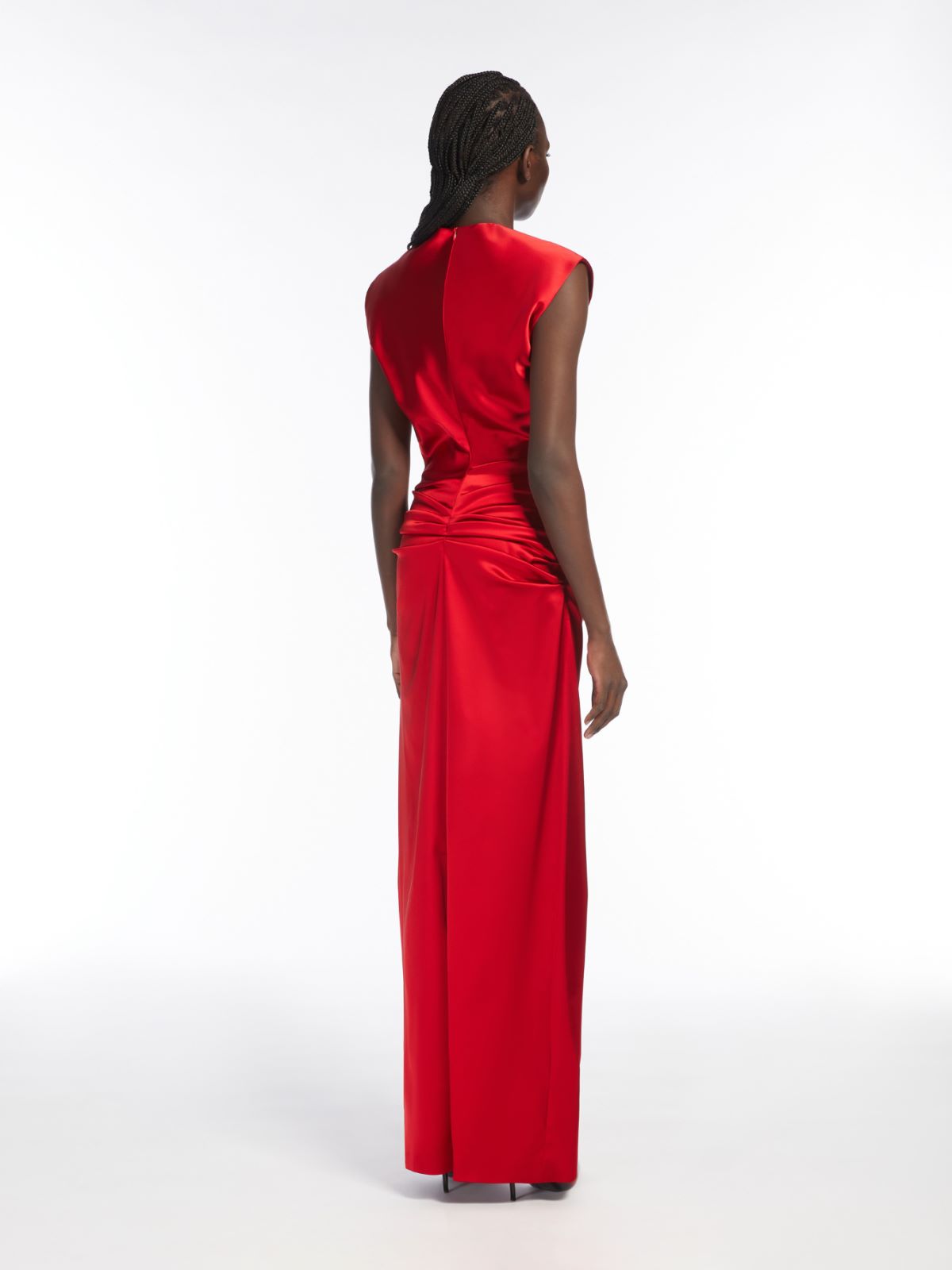 Draped satin dress