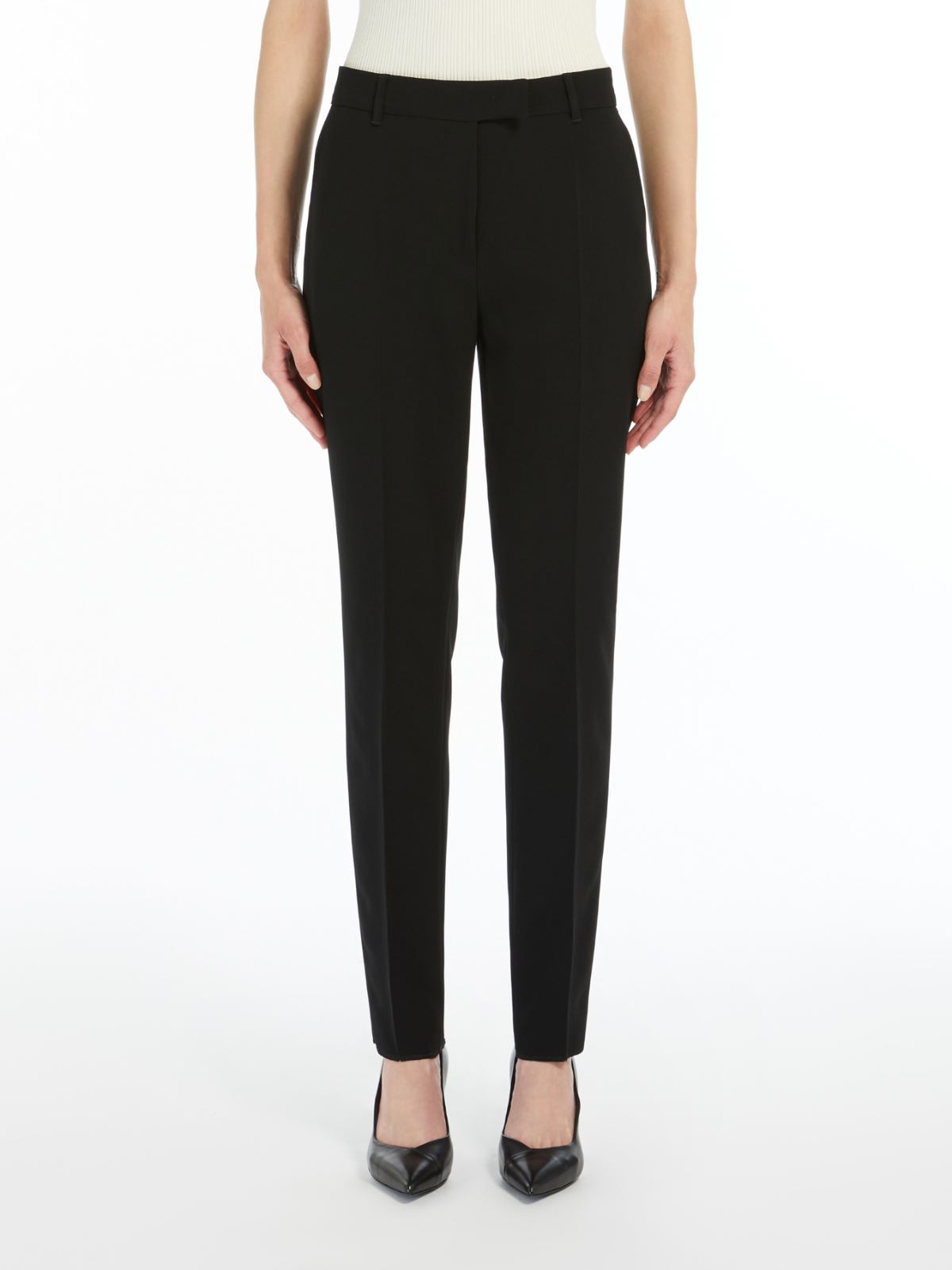 Straight-fit technical cady trousers