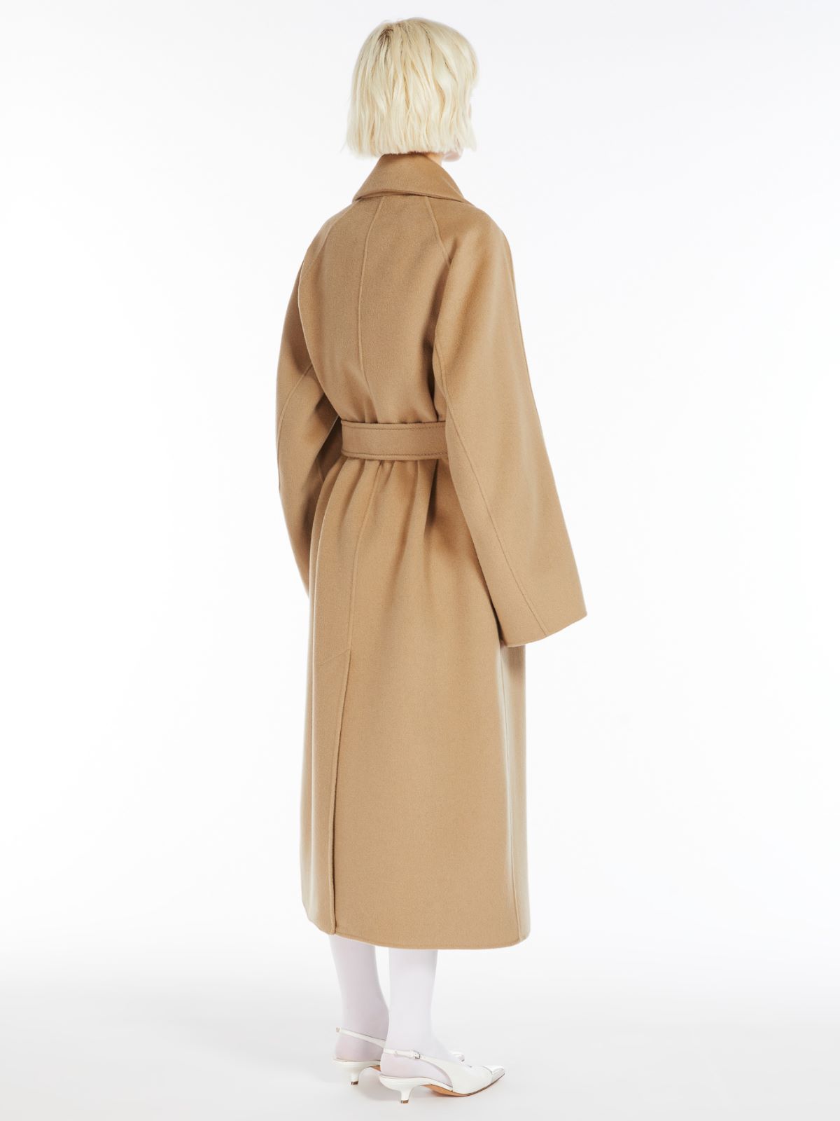 Cashmere-blend robe coat