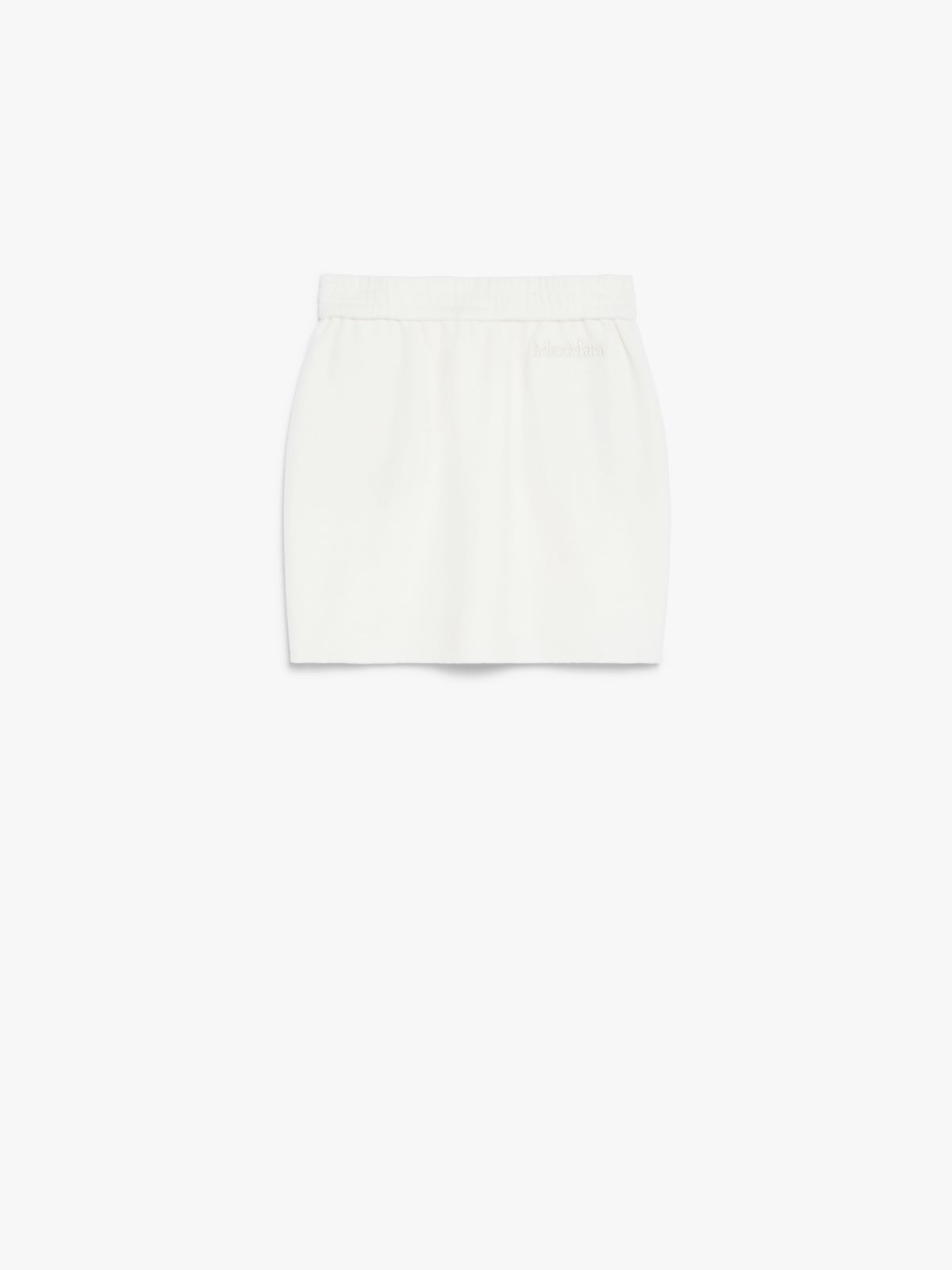 Wool jersey and cashmere mini skirt