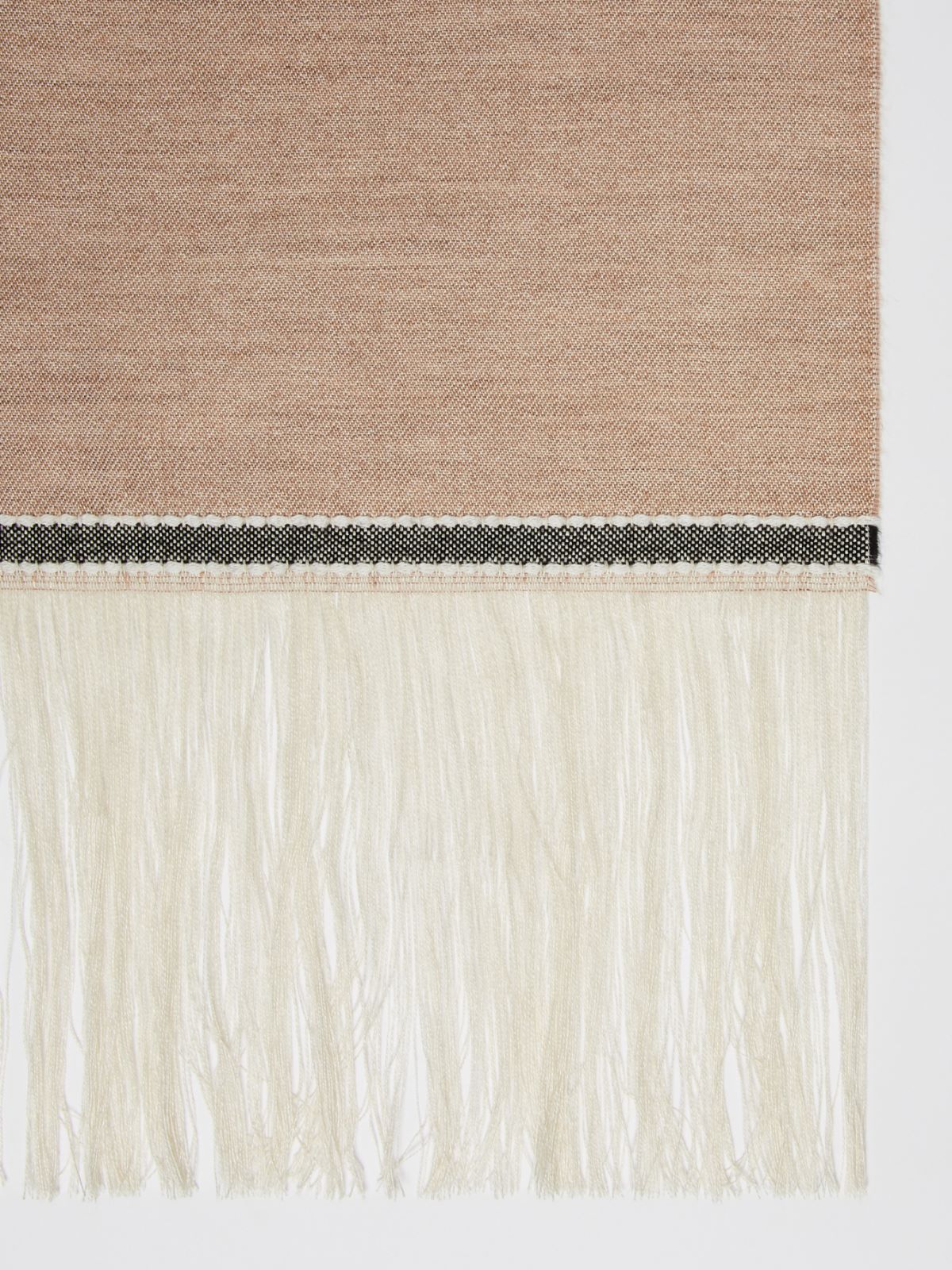 Hemp and wool-blend stole