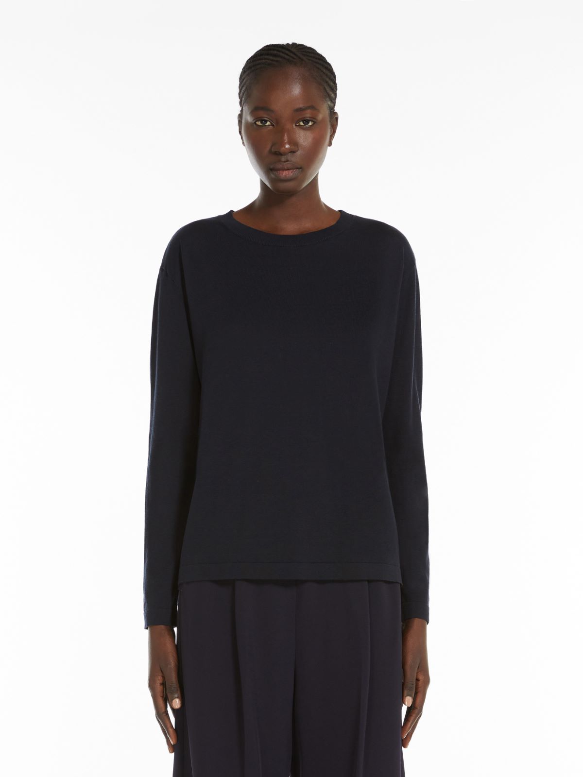 Silk and cotton yarn jumper