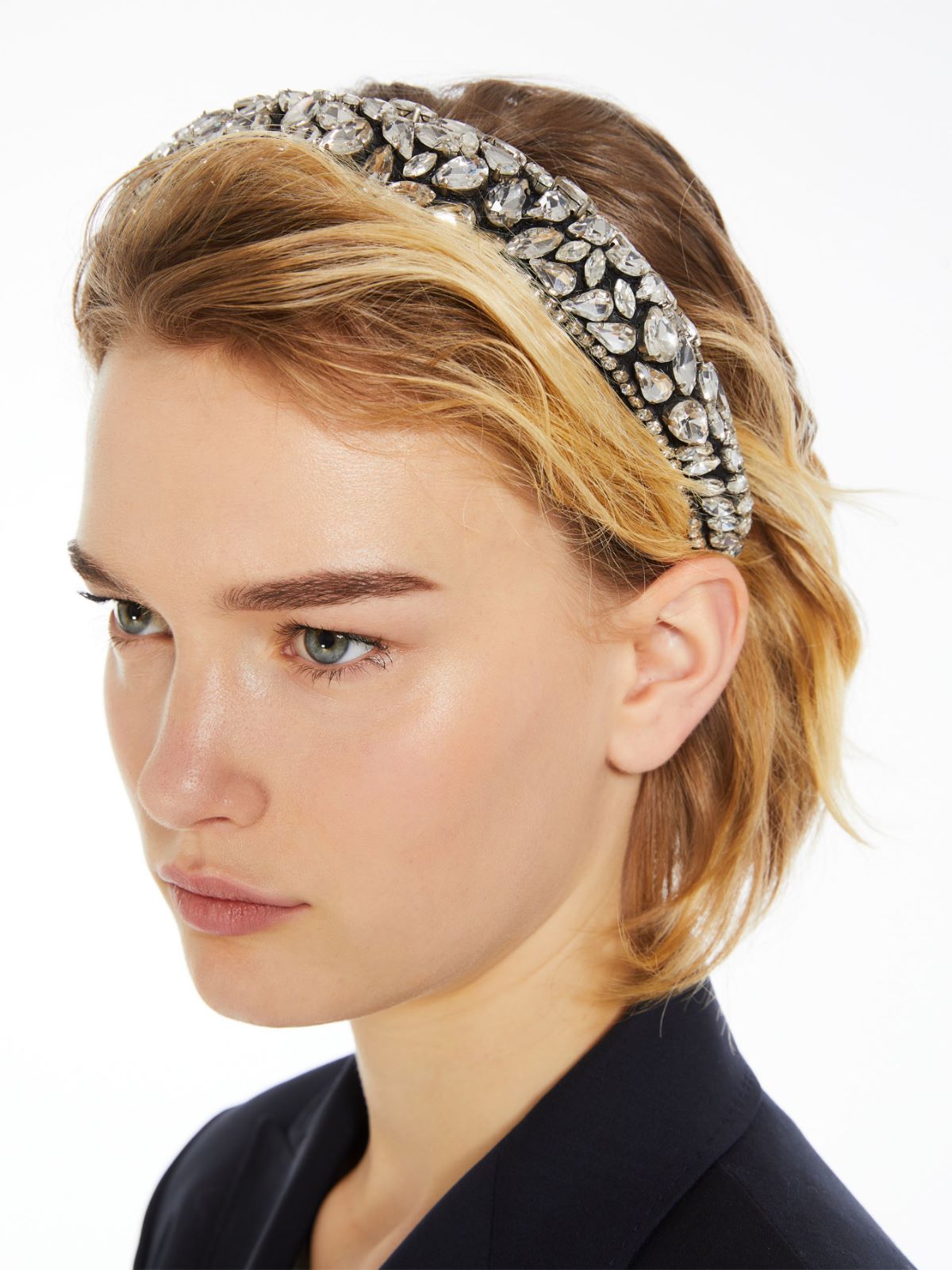 Bead and rhinestone headband