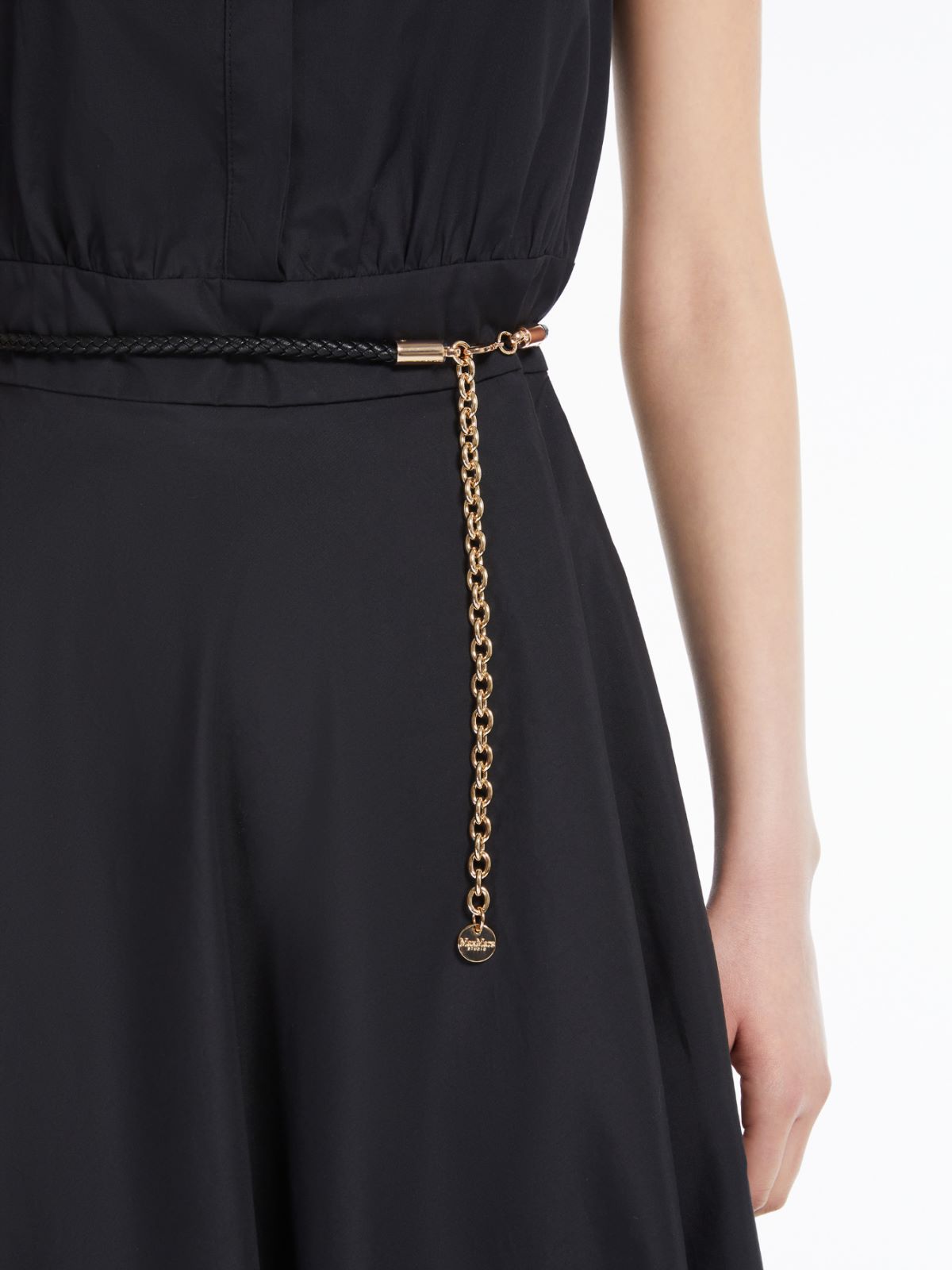 Cotton poplin polo dress