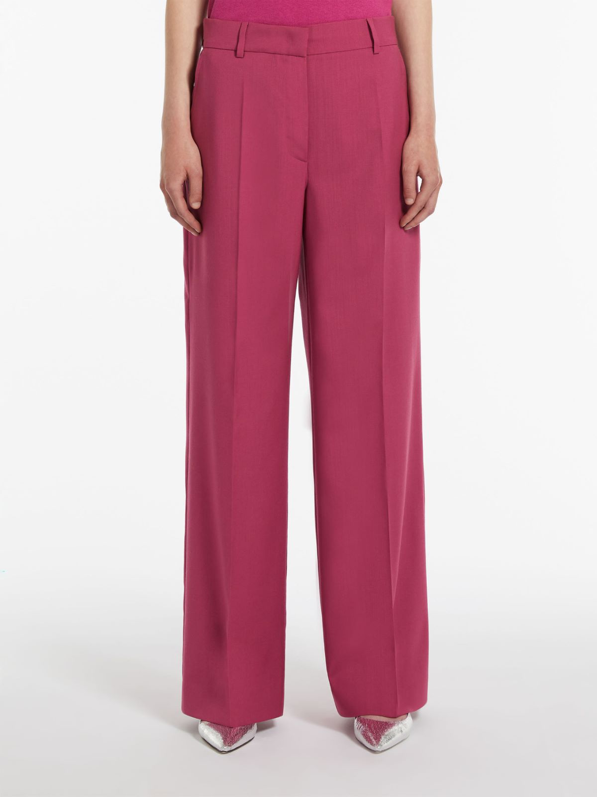 Woollen cloth palazzo trousers