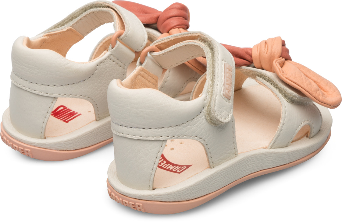 White TWINS sandal with velcro for girls