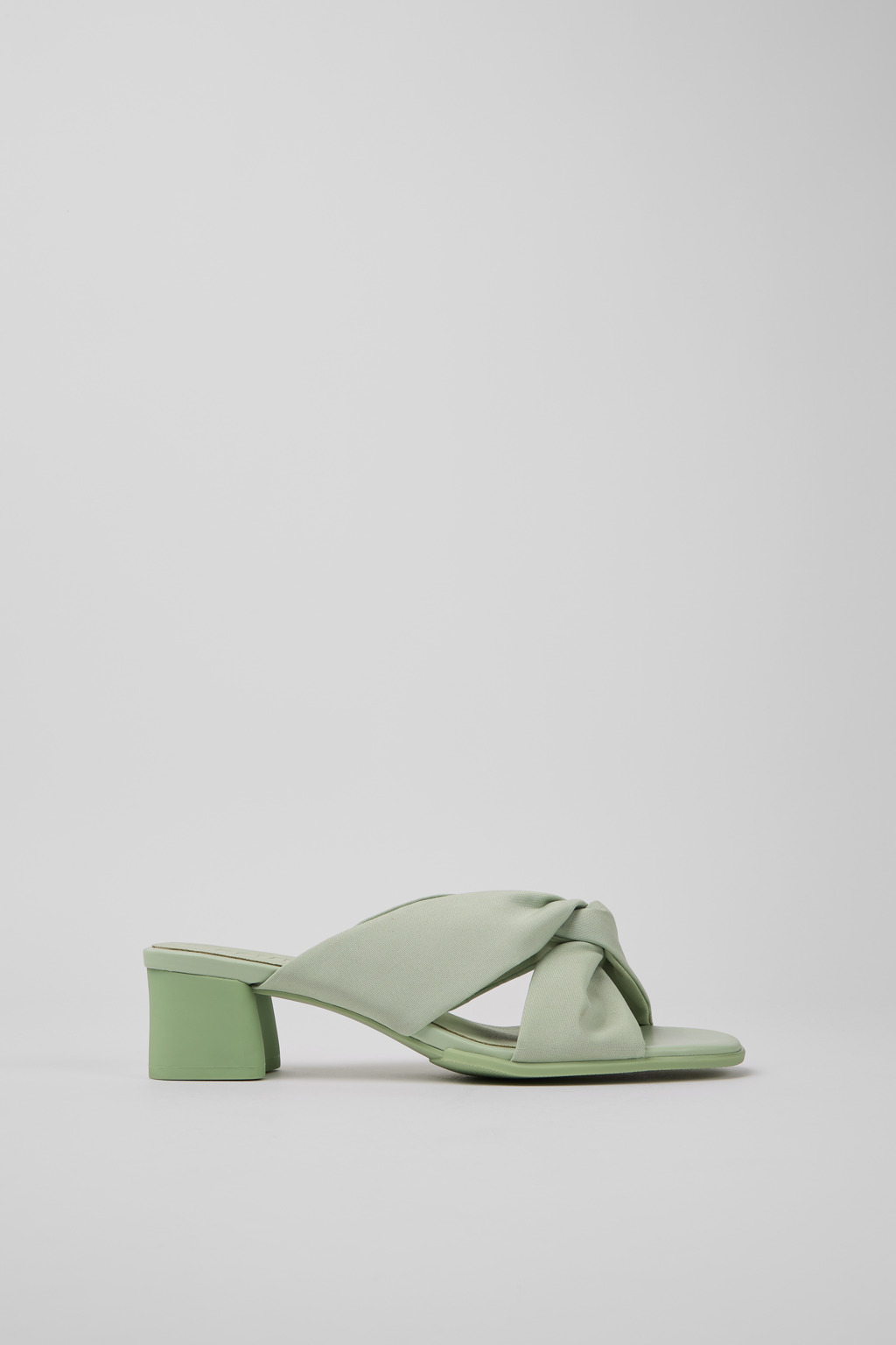 Green recycled PET sandals for women
