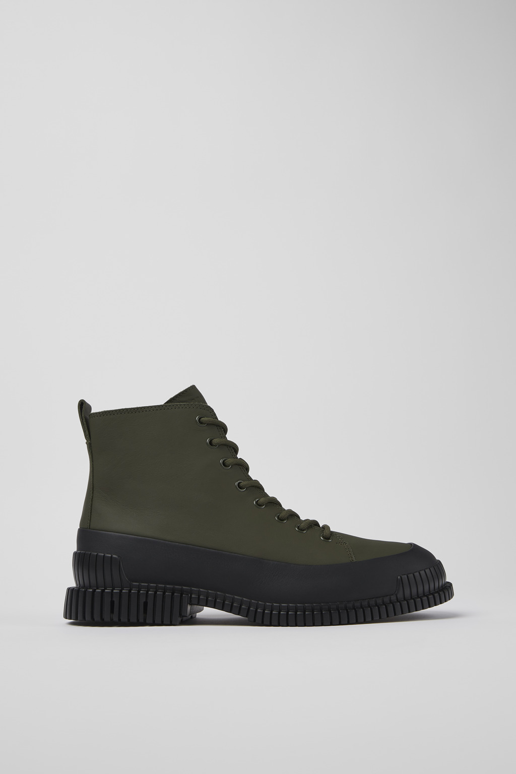 Khaki lace up boot for men
