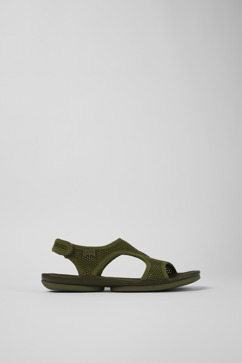 Green Textile/Leather Sandal for Women