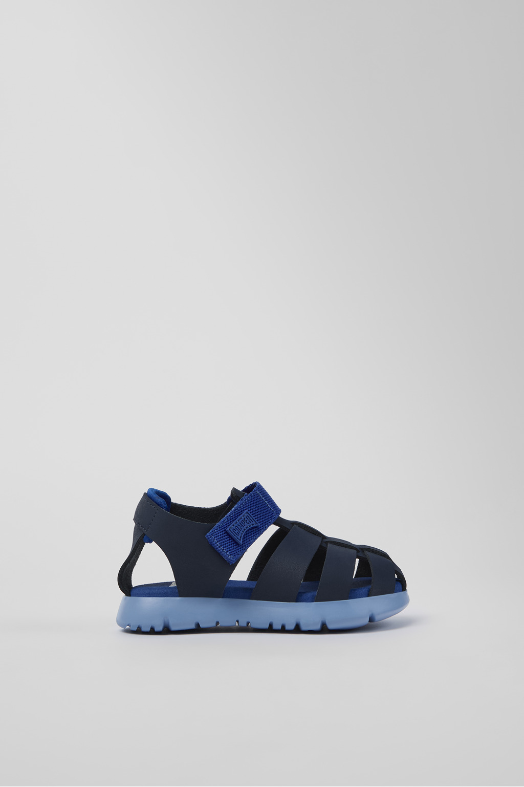 Blue Leather/Textile Sandal