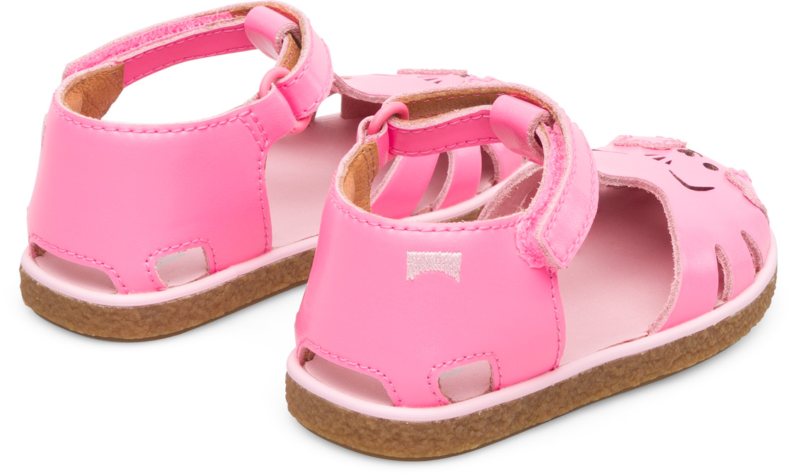 Girl’s pink T-strap sandal
