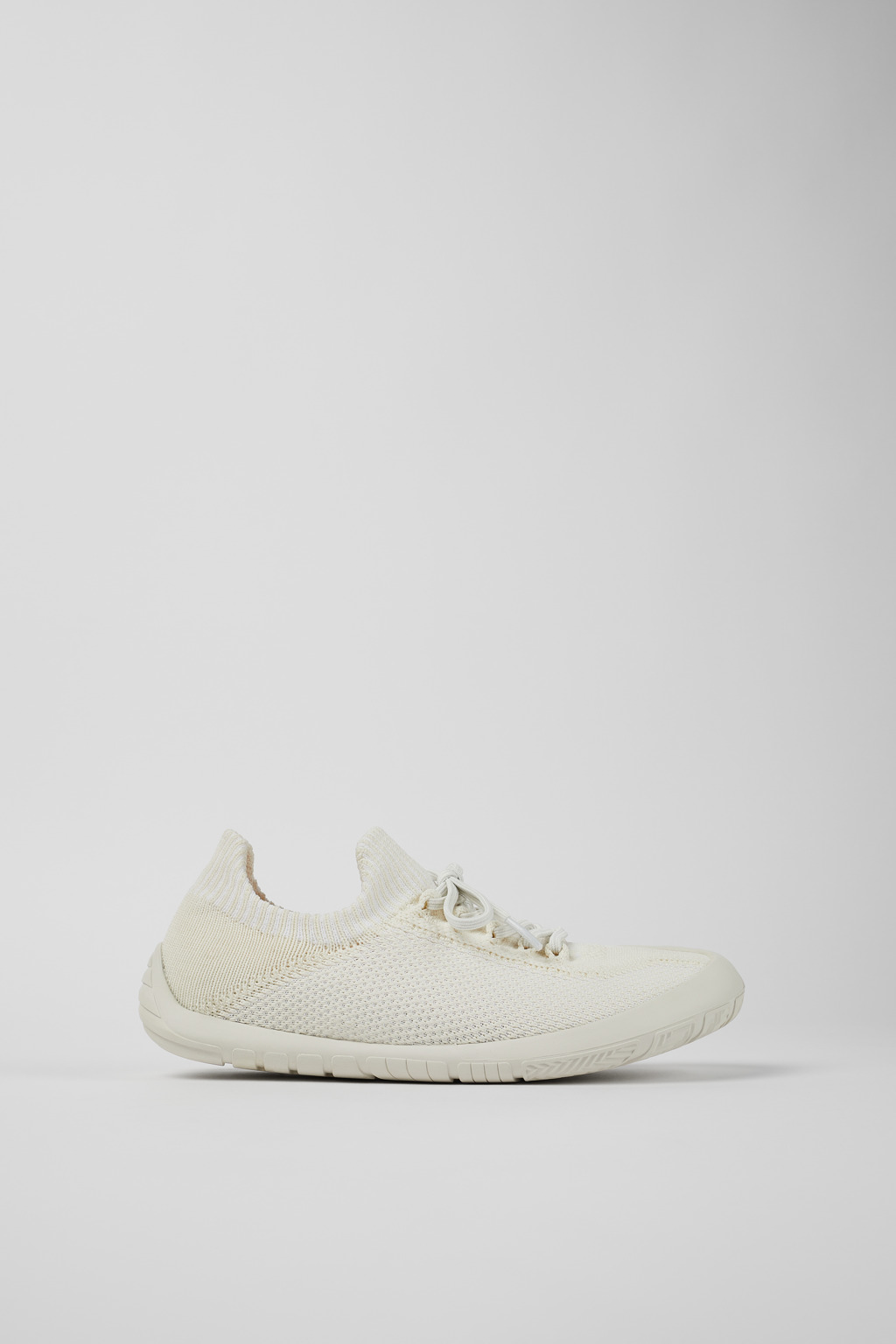 White Textile Sneaker for Women