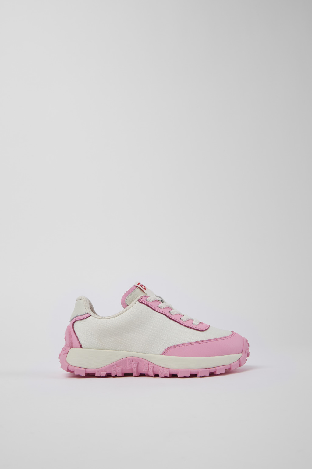 White Textile/Leather Sneaker